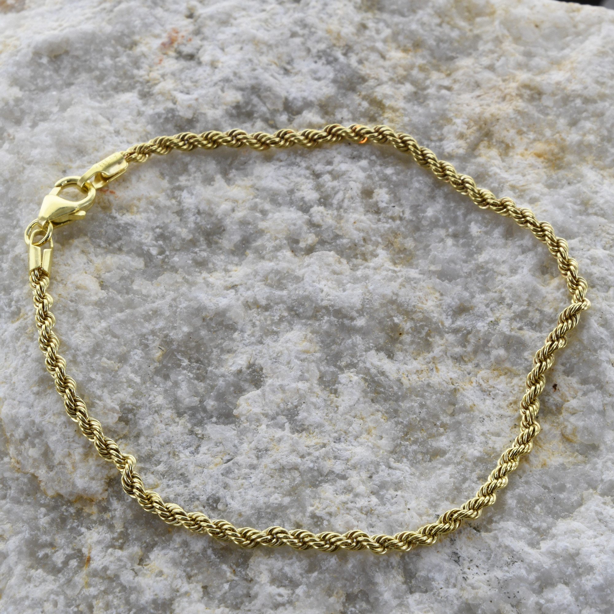 HOPLO Goldarmband Goldkette Kordelkette Länge 21cm