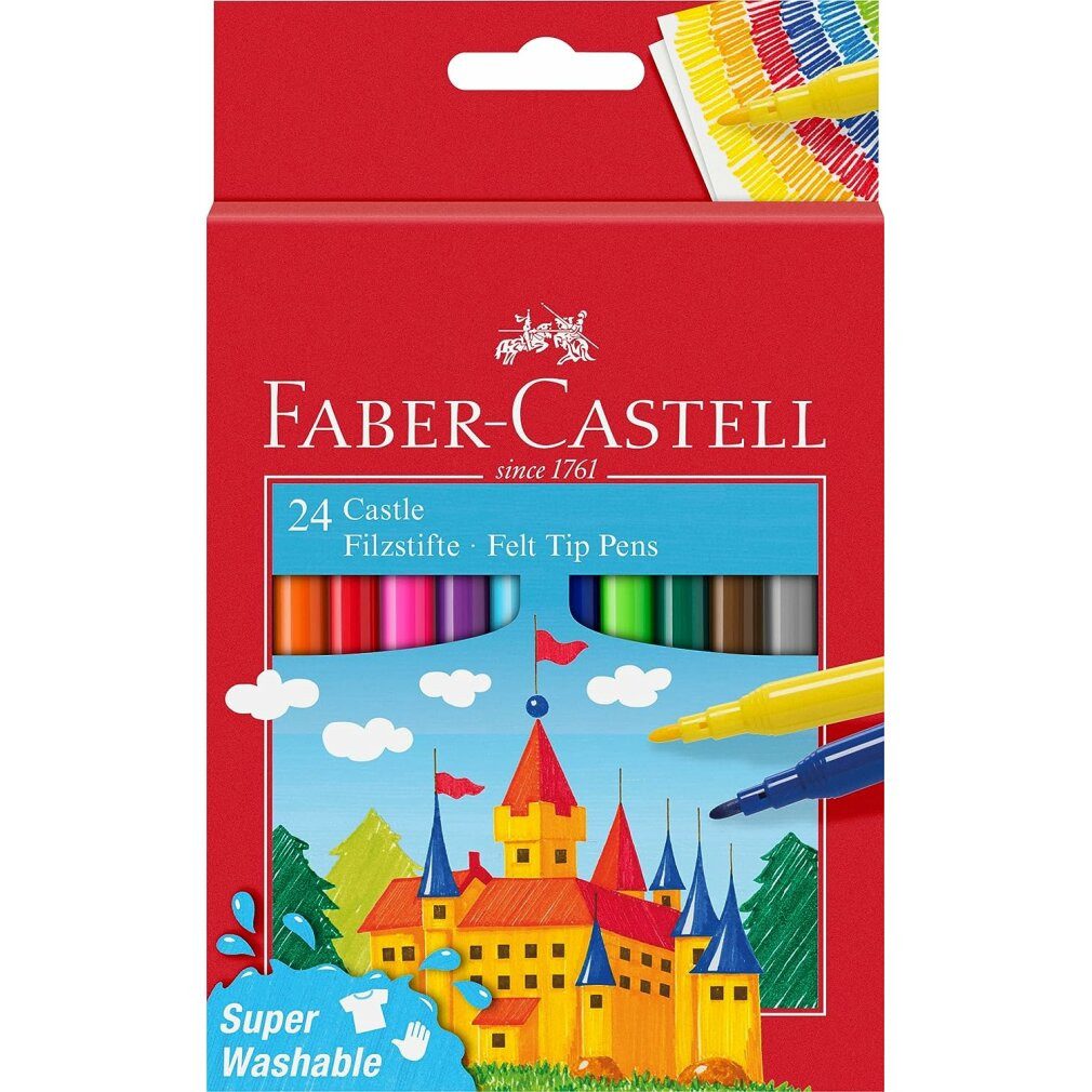 Faber-Castell Filzstift 24 Filzstifte farbsortiert