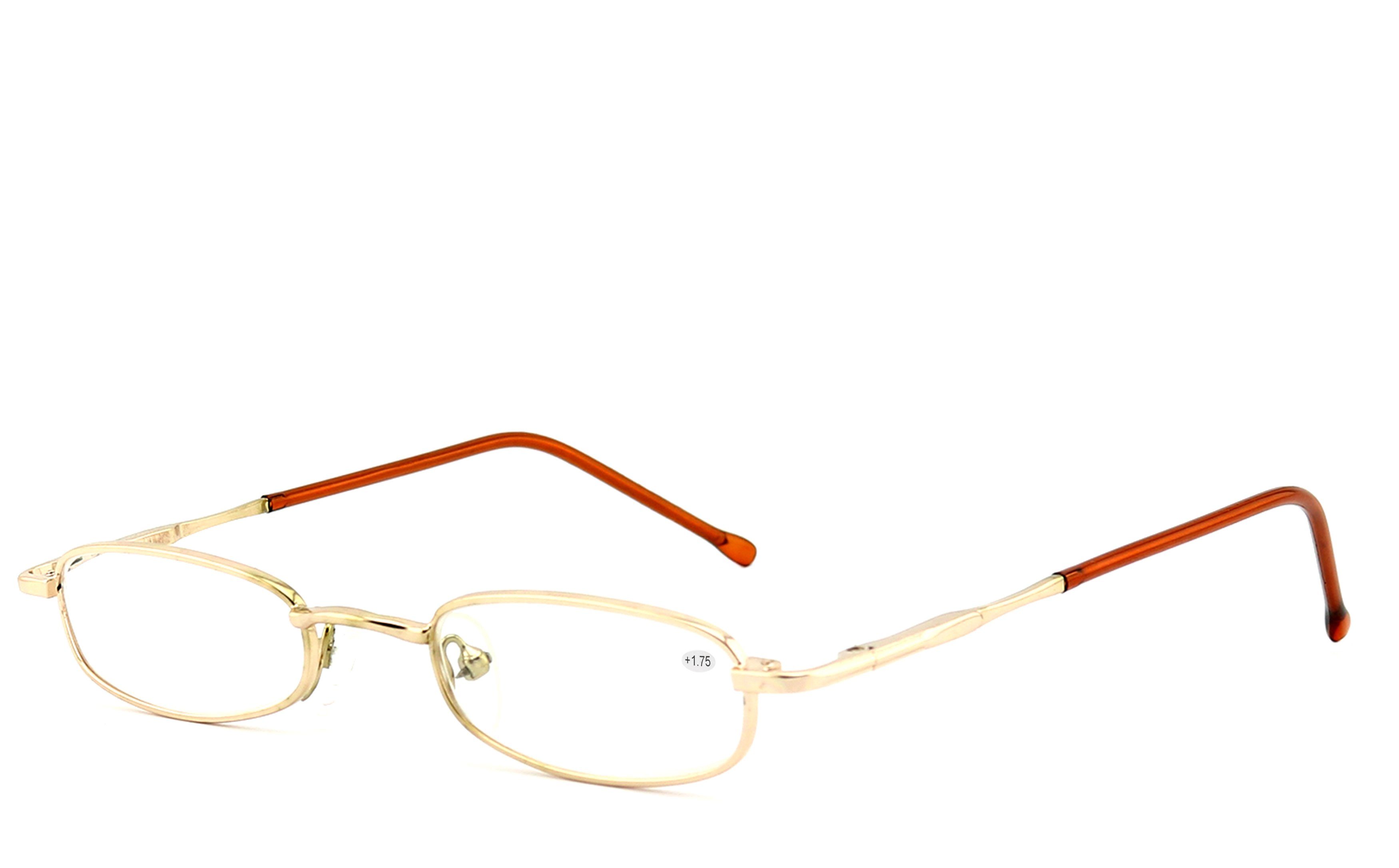 EYESTUFF Lesebrille Lesebrille gold, Brillenbügel mit