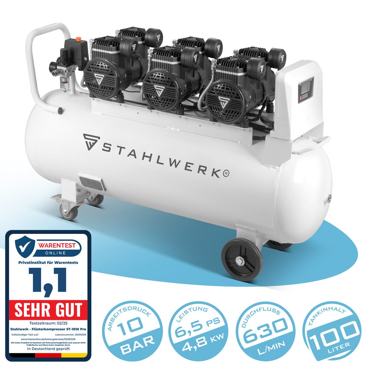 STAHLWERK Kompressor Kompressor ST-1010 Pro mit