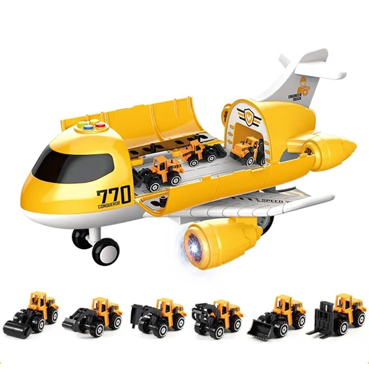 efaso Spielzeug-Flugzeug XXL Flugzeug gelb 40cm
