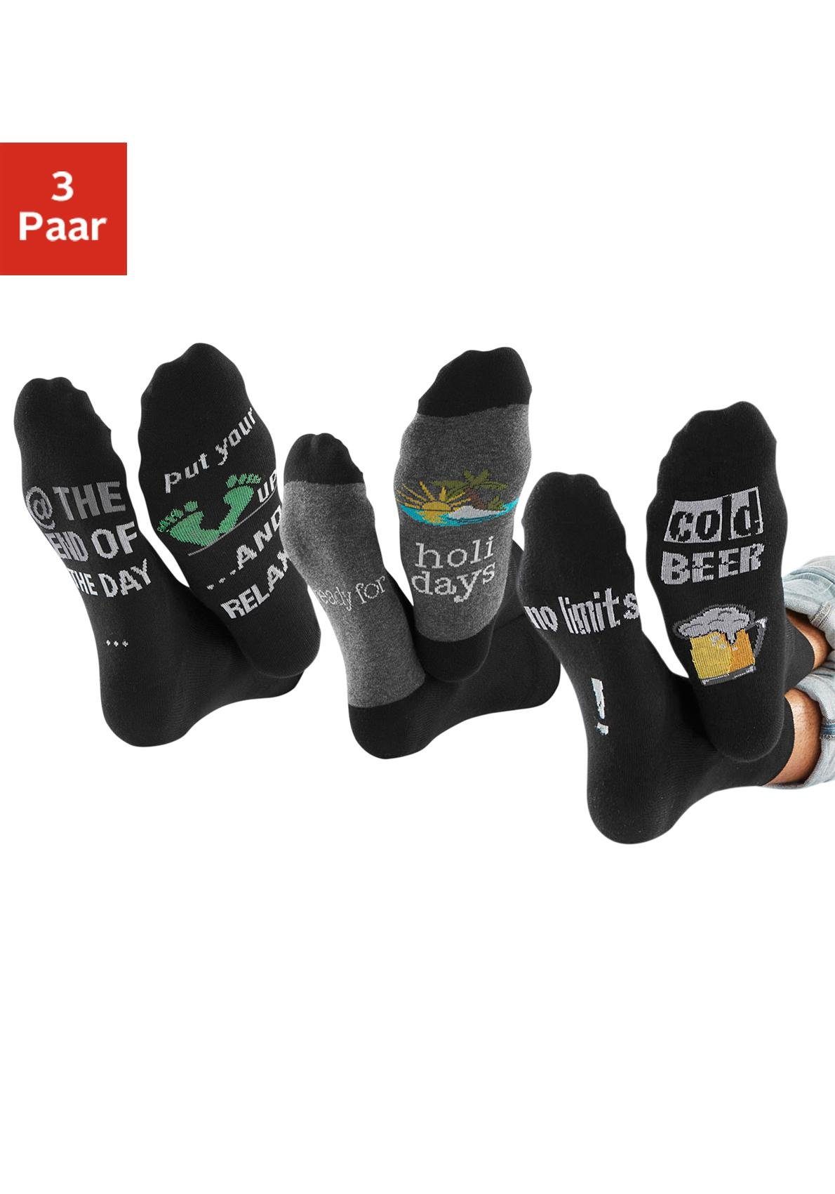 H.I.S Socken (Packung, 3-Paar) mit Bier