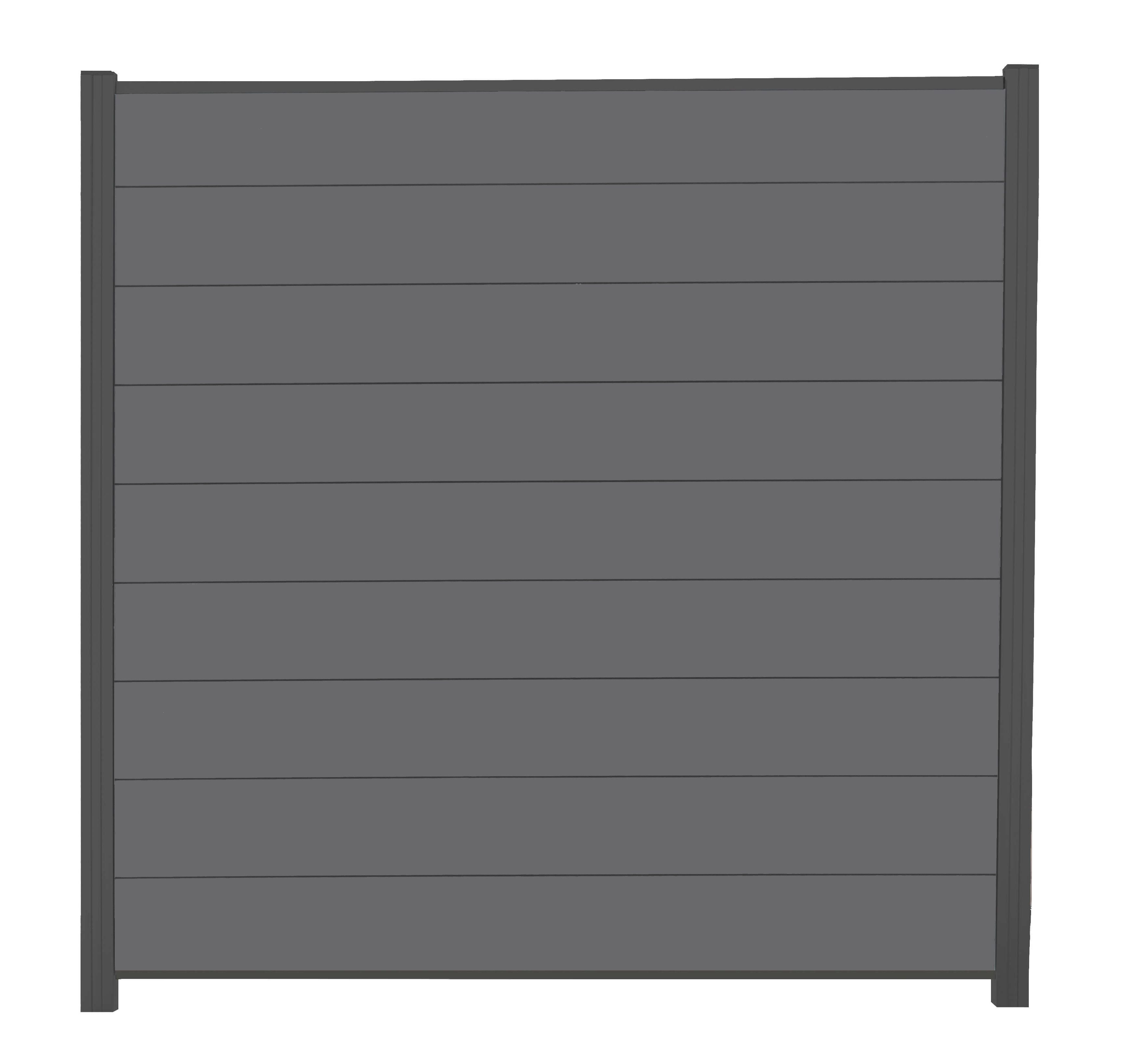 WPC Profi Gartenzaun Sichtschutzzaun Zaun Komplettset