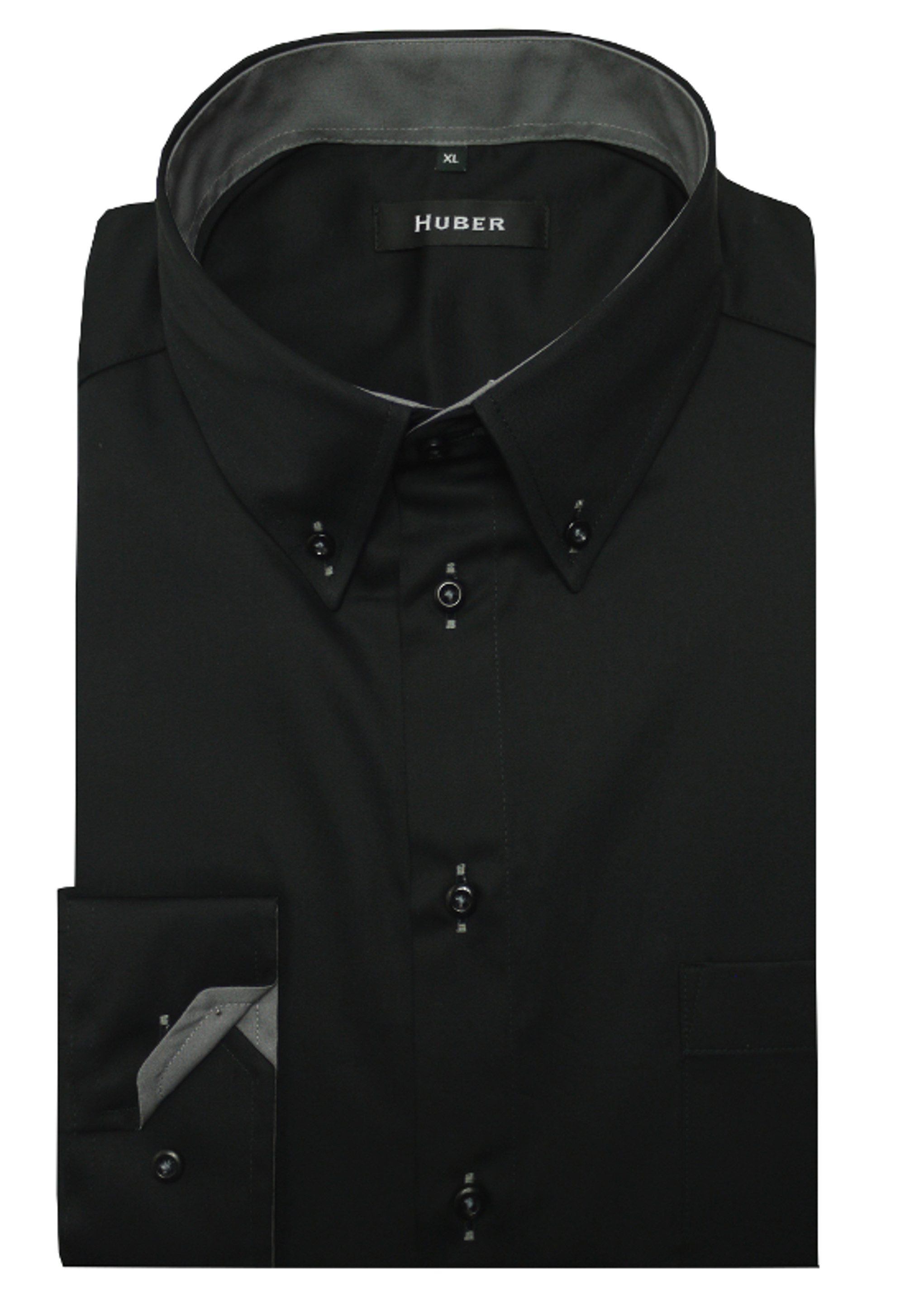 Huber Hemden Langarmhemd HU-0098 Button-Down Kragen,
