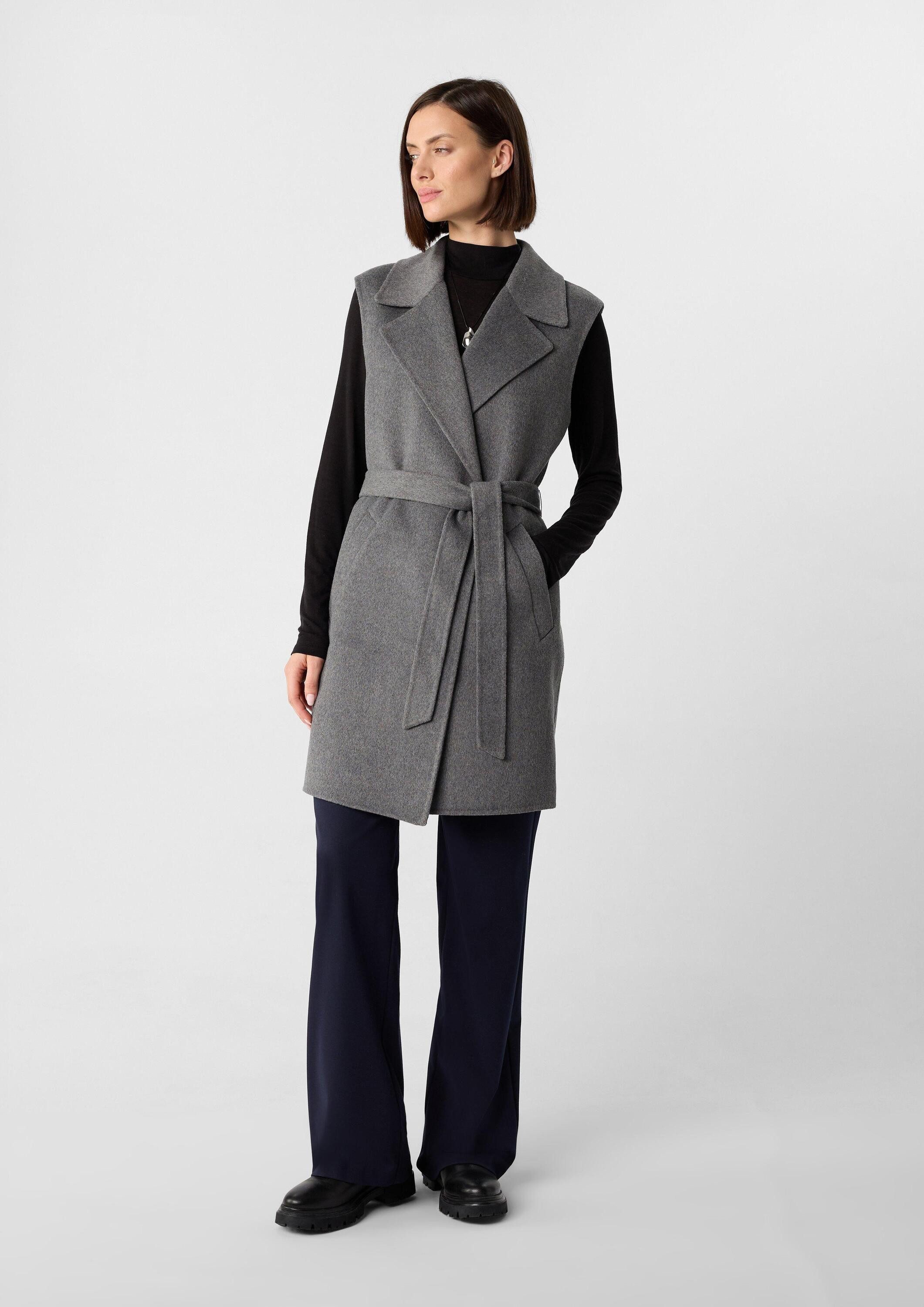 comma Outdoorjacke Outdoor-Weste Weste aus Wollmix