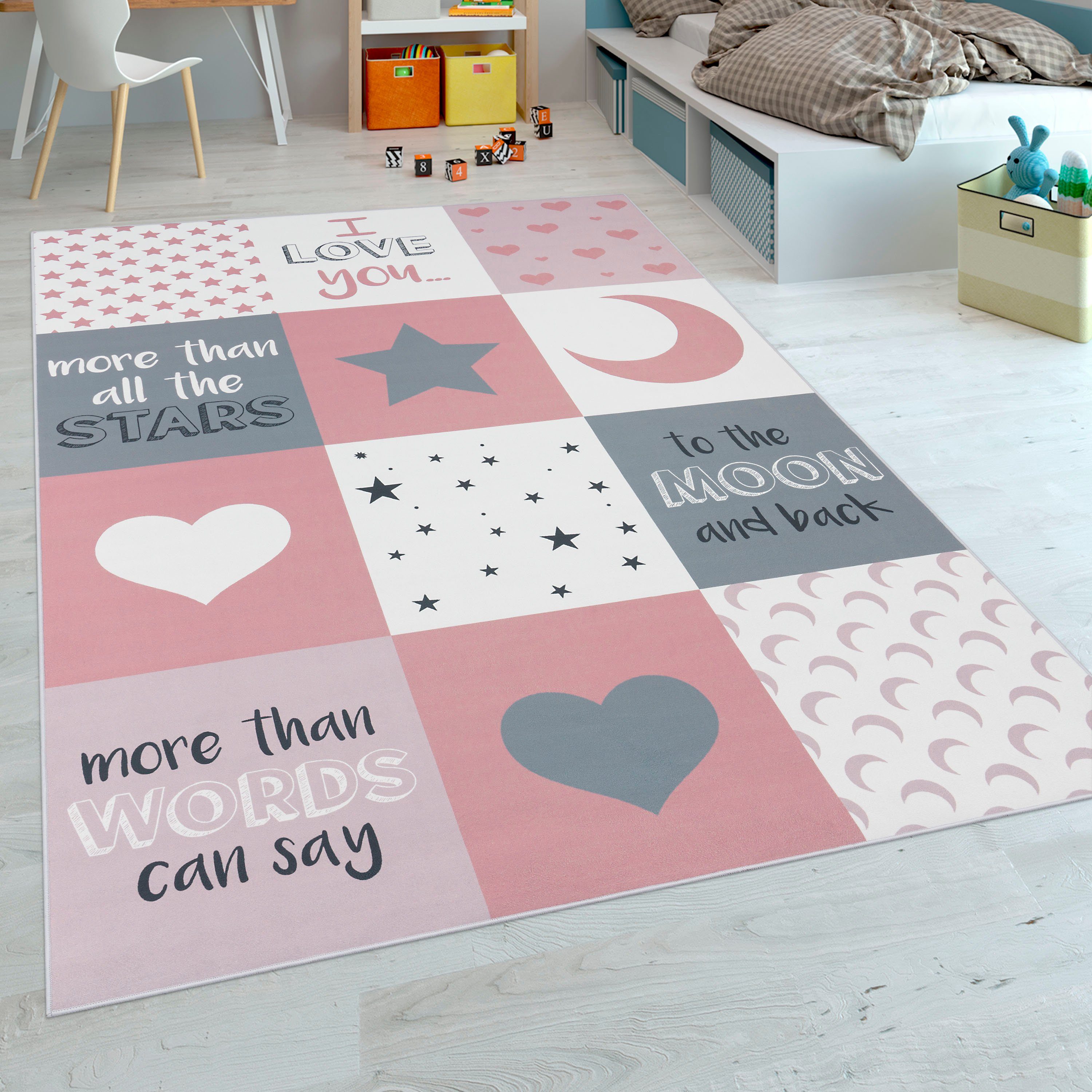Paco Home Kinderteppich Aleyna 101, rechteckig,