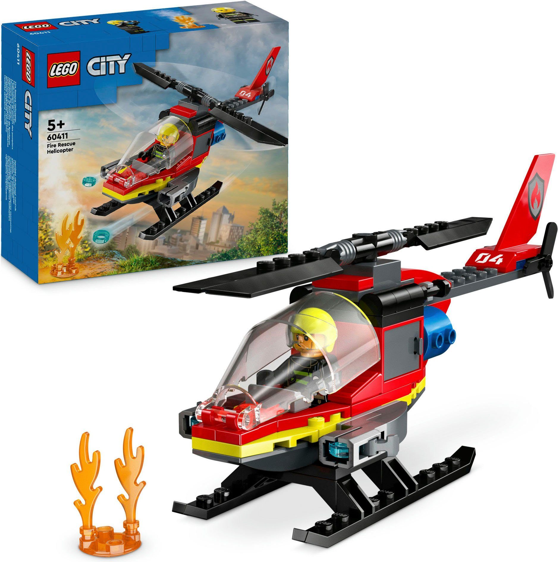 LEGO® Feuerwehrhubschrauber (60411), LEGO City Konstruktionsspielsteine,