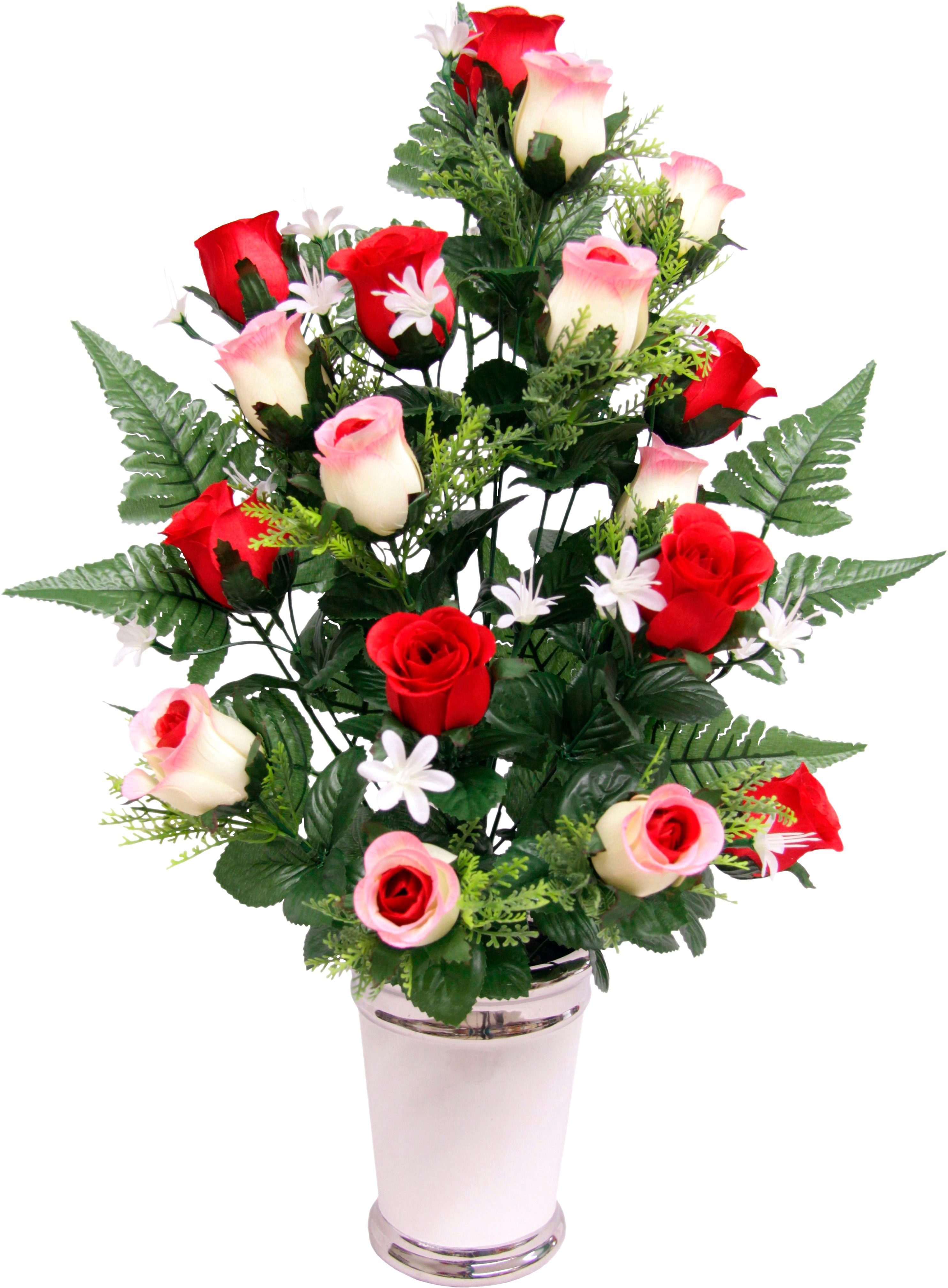 Kunstpflanze Rosen Rosen, I.GE.A., Höhe 65