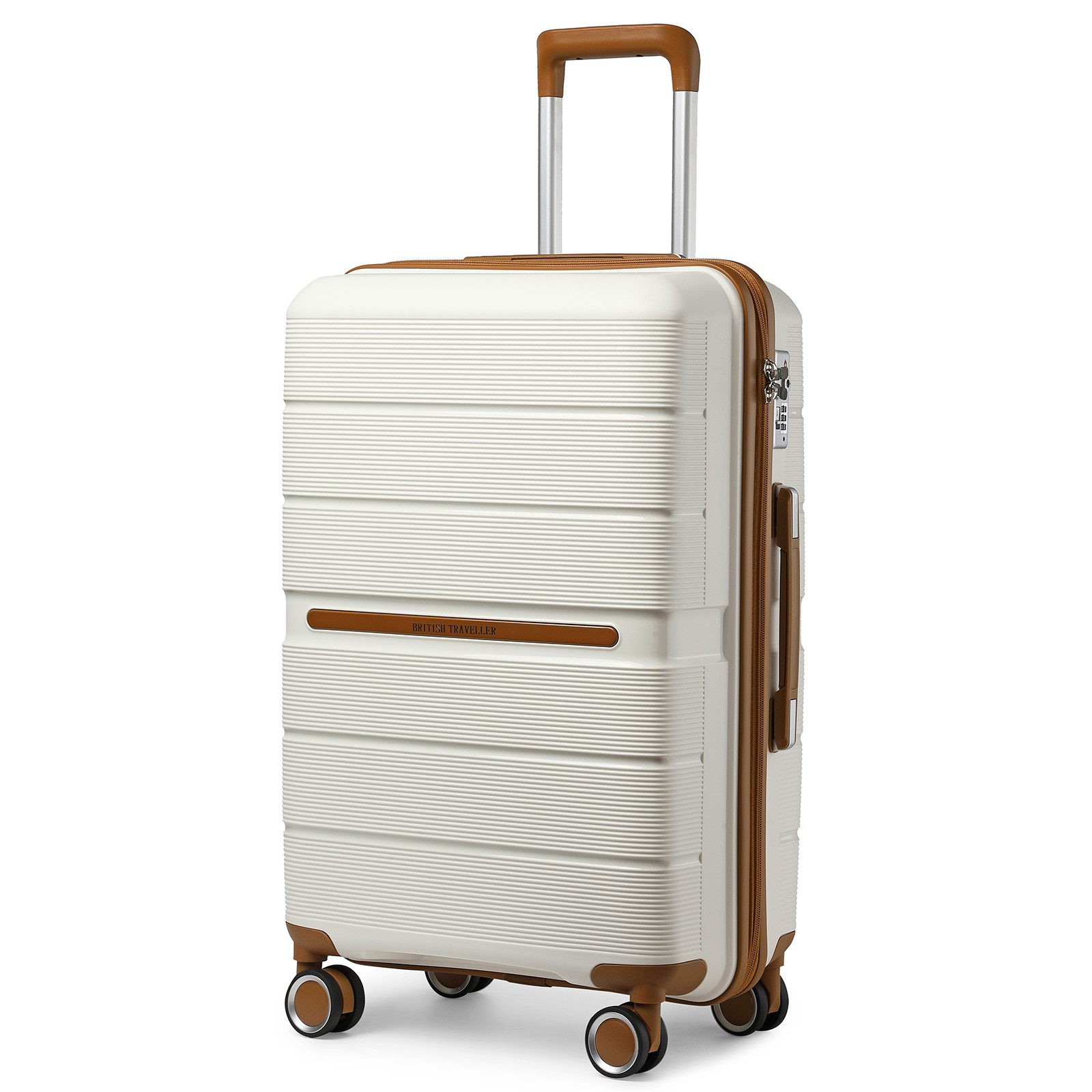 British Traveller Handgepäck-Trolley Reisekoffer Hartschalenkoffer aus