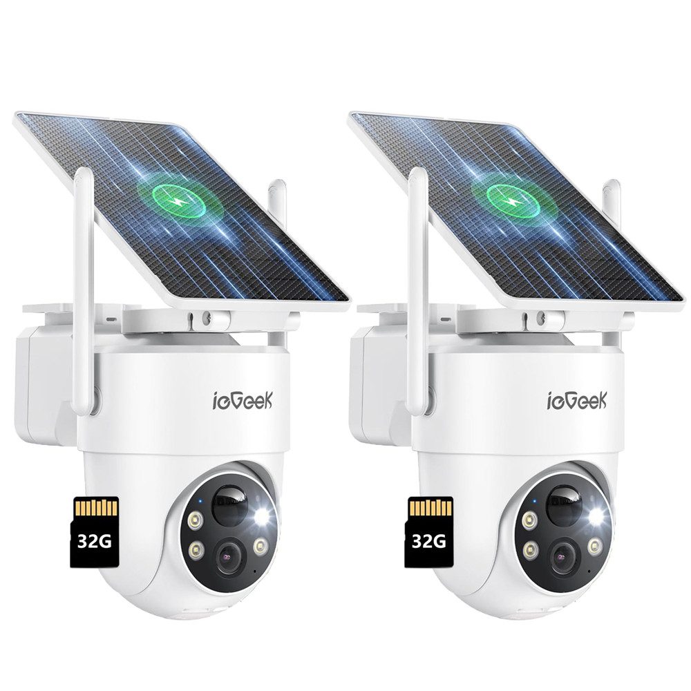 ieGeek Überwachungskamera 3MP Überwachungskamera Aussen Akku