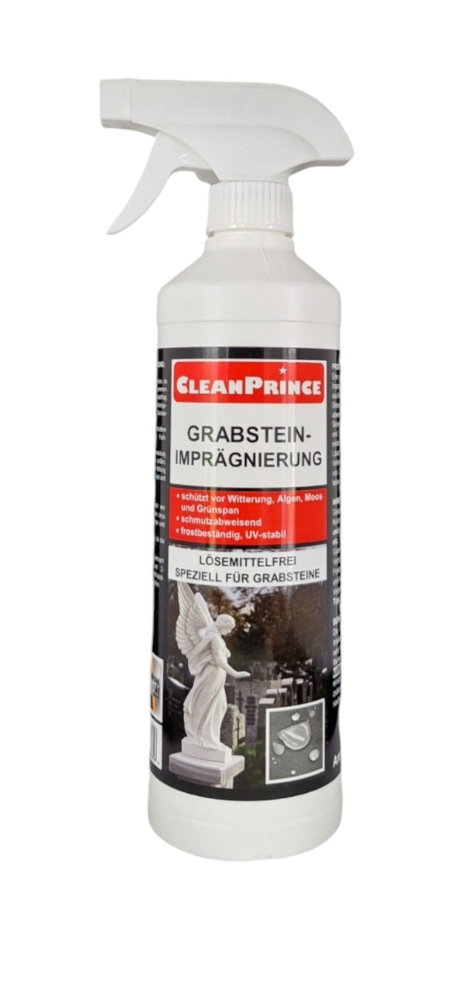 CleanPrince Grabstein-Imprägnierung 500 ml Grabstein-Versiegelung, Granit