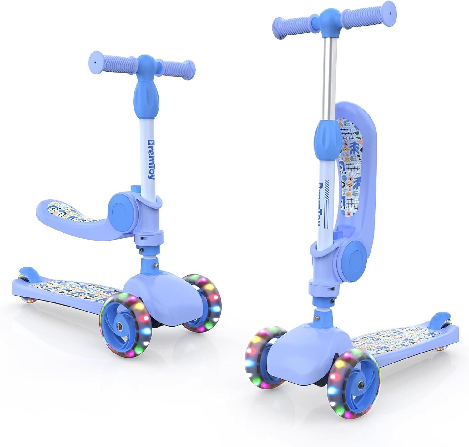 OUNUO Dreiradscooter Scooter mit Sitz und