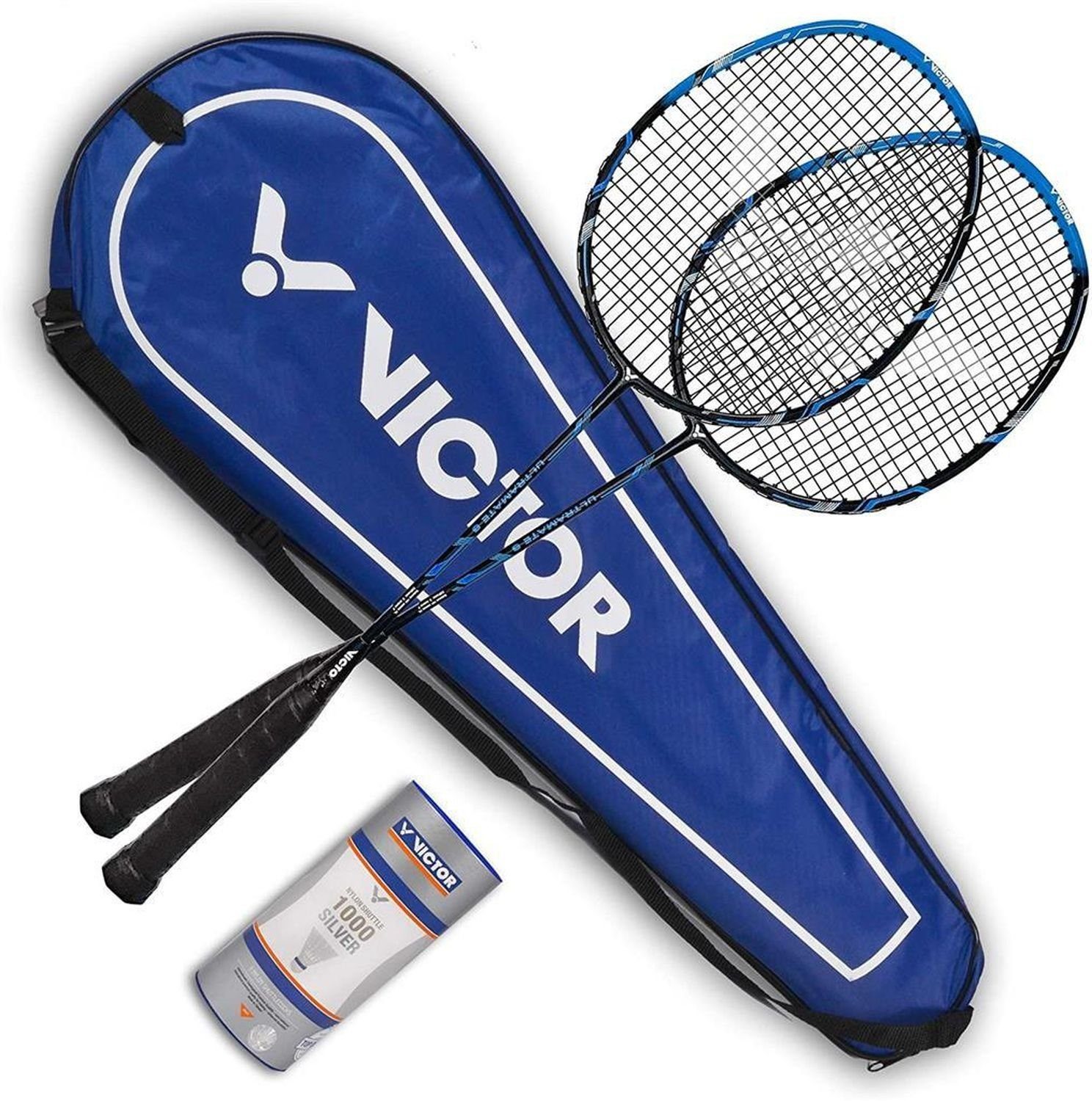 VICTOR Badmintonschläger Set Ultramate 6 blau