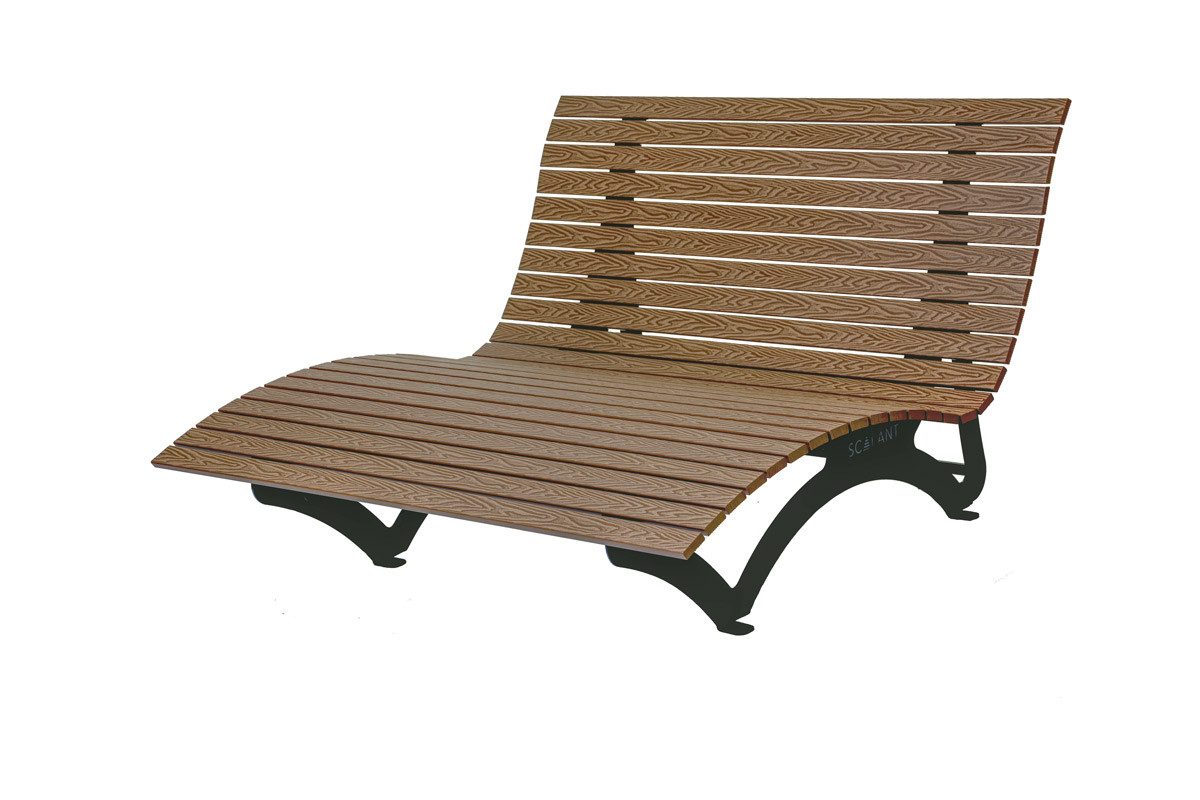 Scalant Gartenliege Waldsofa Premium, WPC-Latten