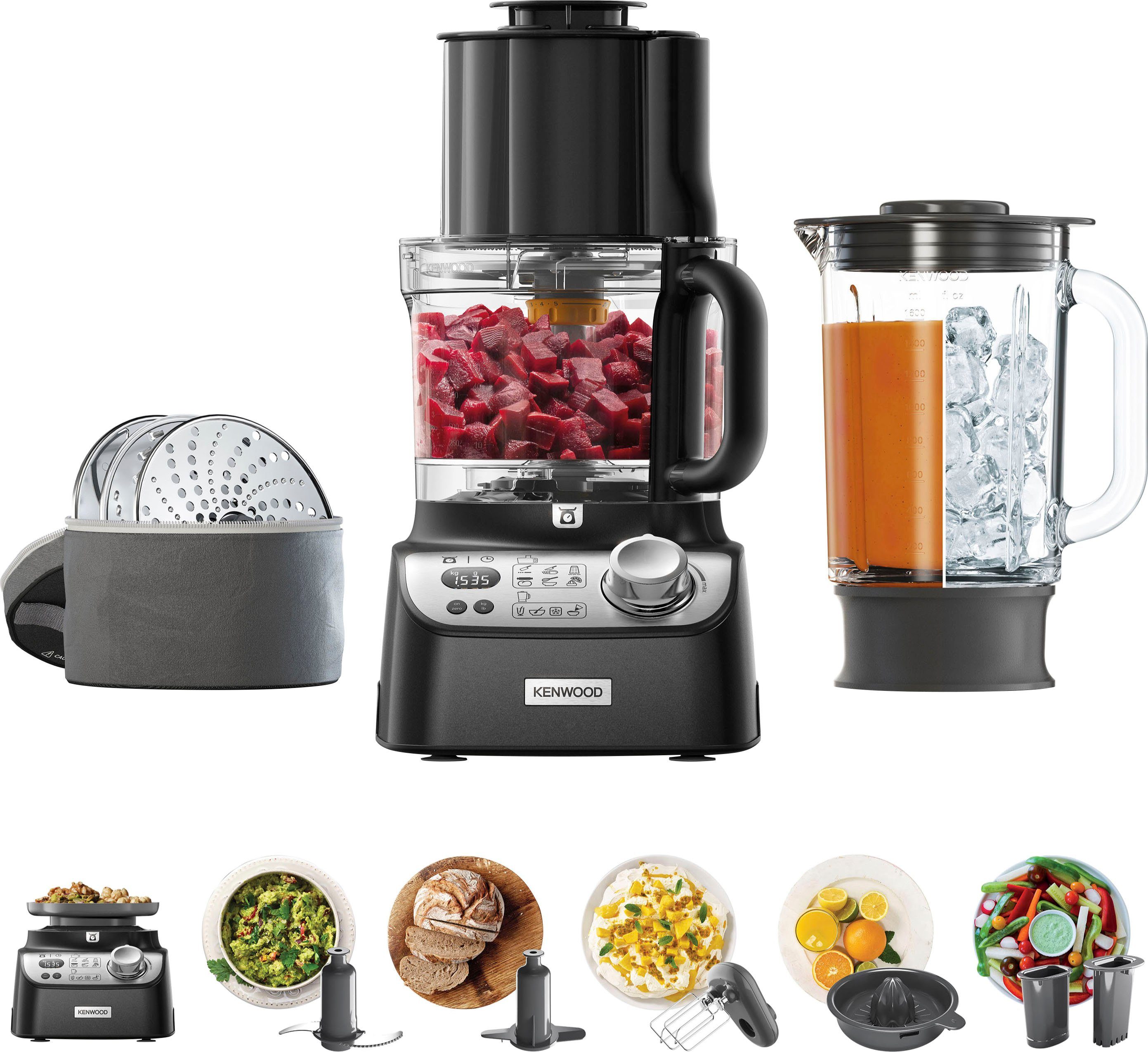 KENWOOD Küchenmaschine FDM72.990BK MultiPro XL Weigh+,