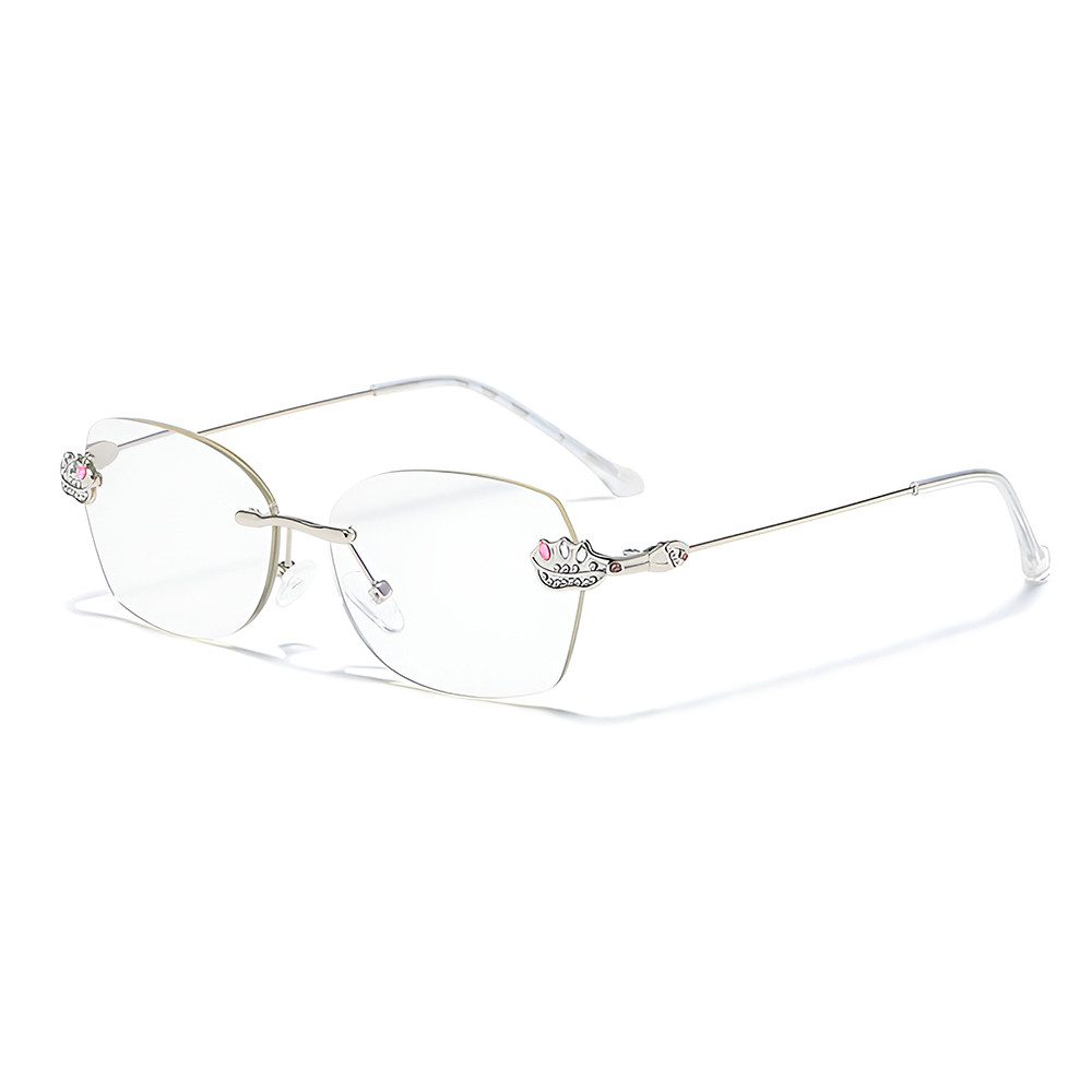 PACIEA Lesebrille Damen Herren Randlos Metall