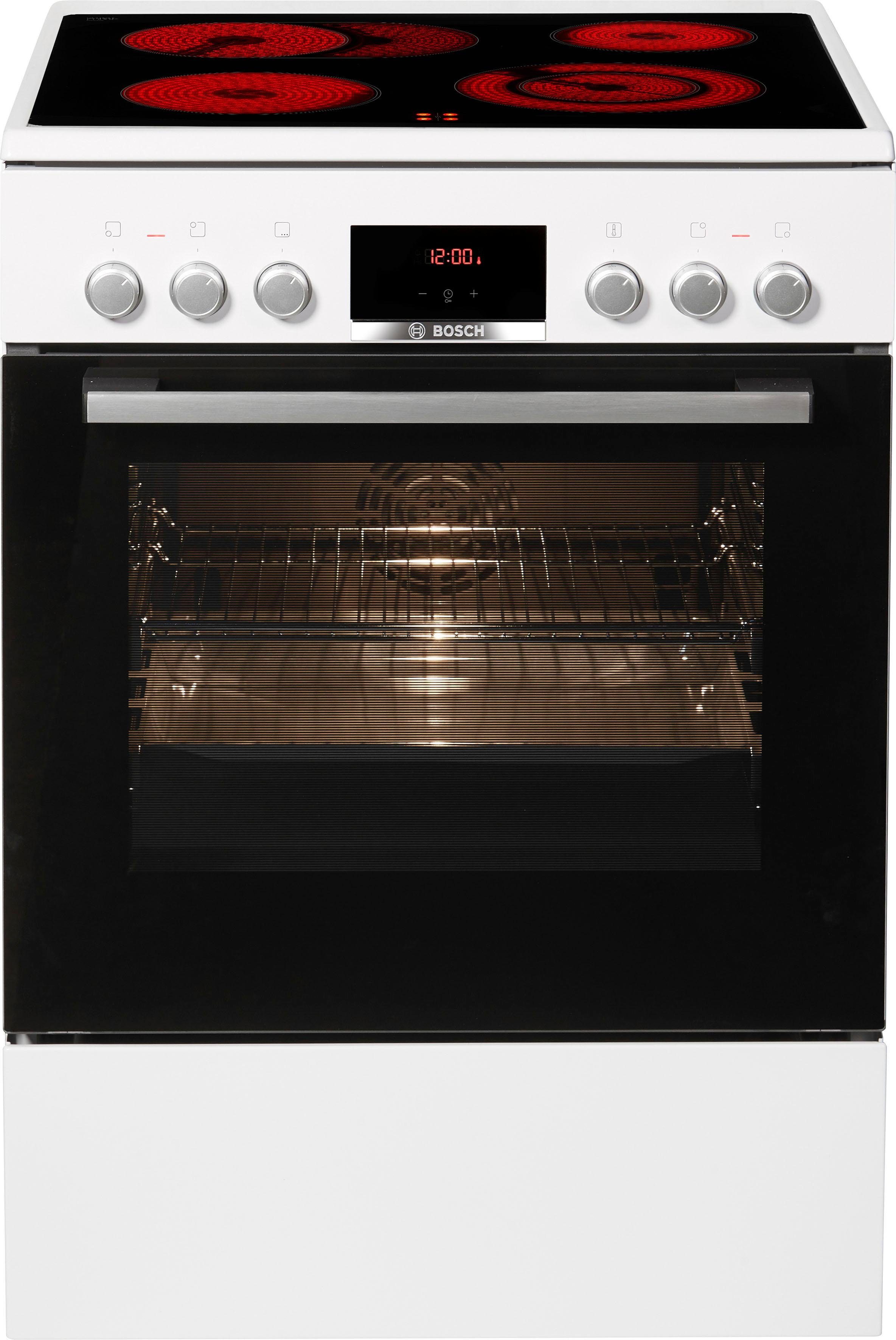BOSCH Elektro-Standherd 4 HKR39C220, mit 2-fach-Teleskopauszug,