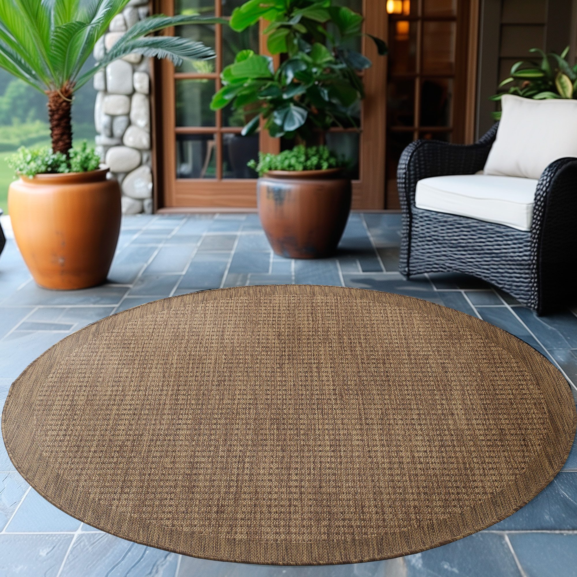 Ayyildiz Teppiche Outdoorteppich GIZA 1410, rund,