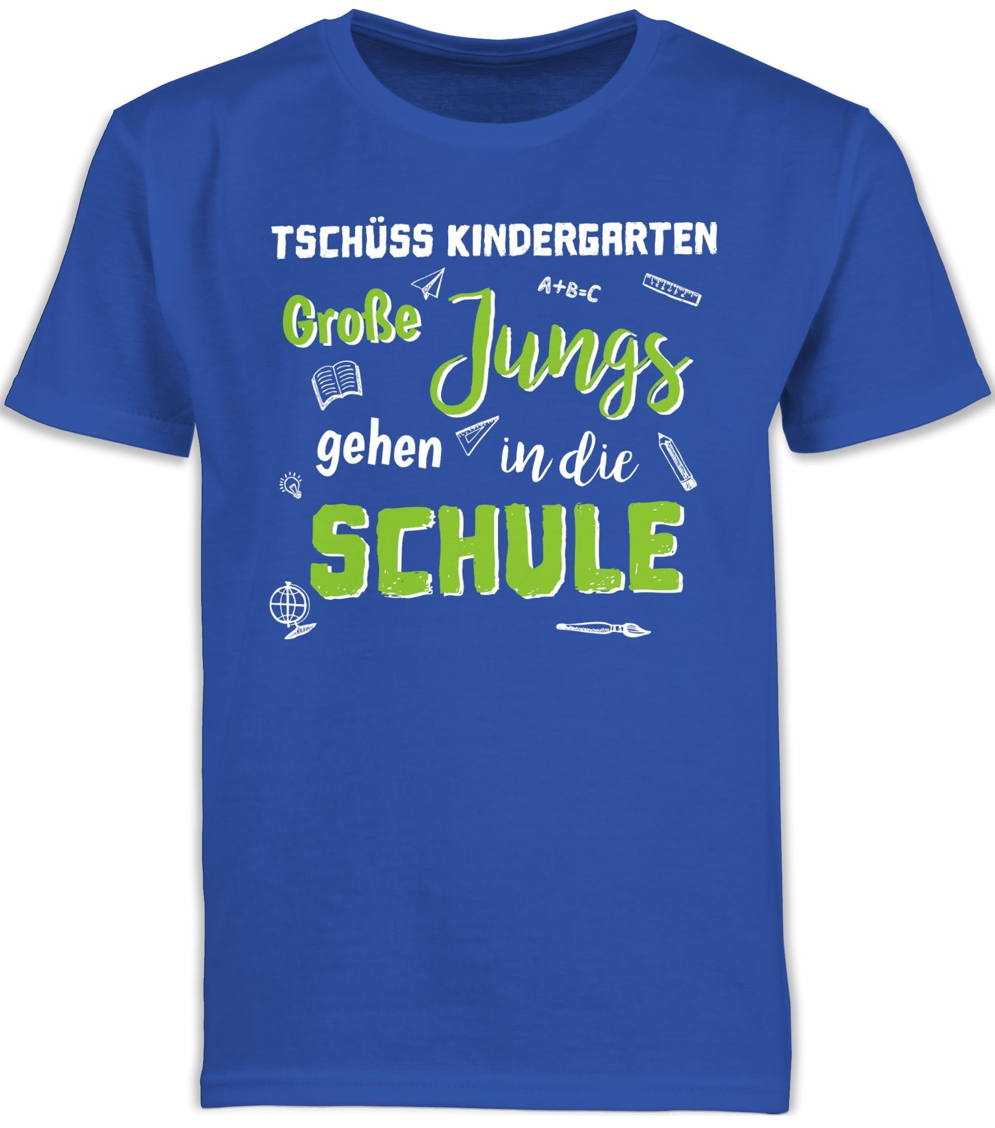 Shirtracer T-Shirt Tschüss Kindergarten Große Jungs