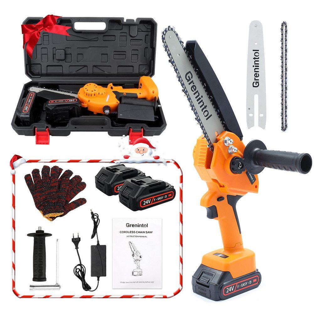 Grenintol Akku-Kettensäge 8 Zoll Mini Kettensäge