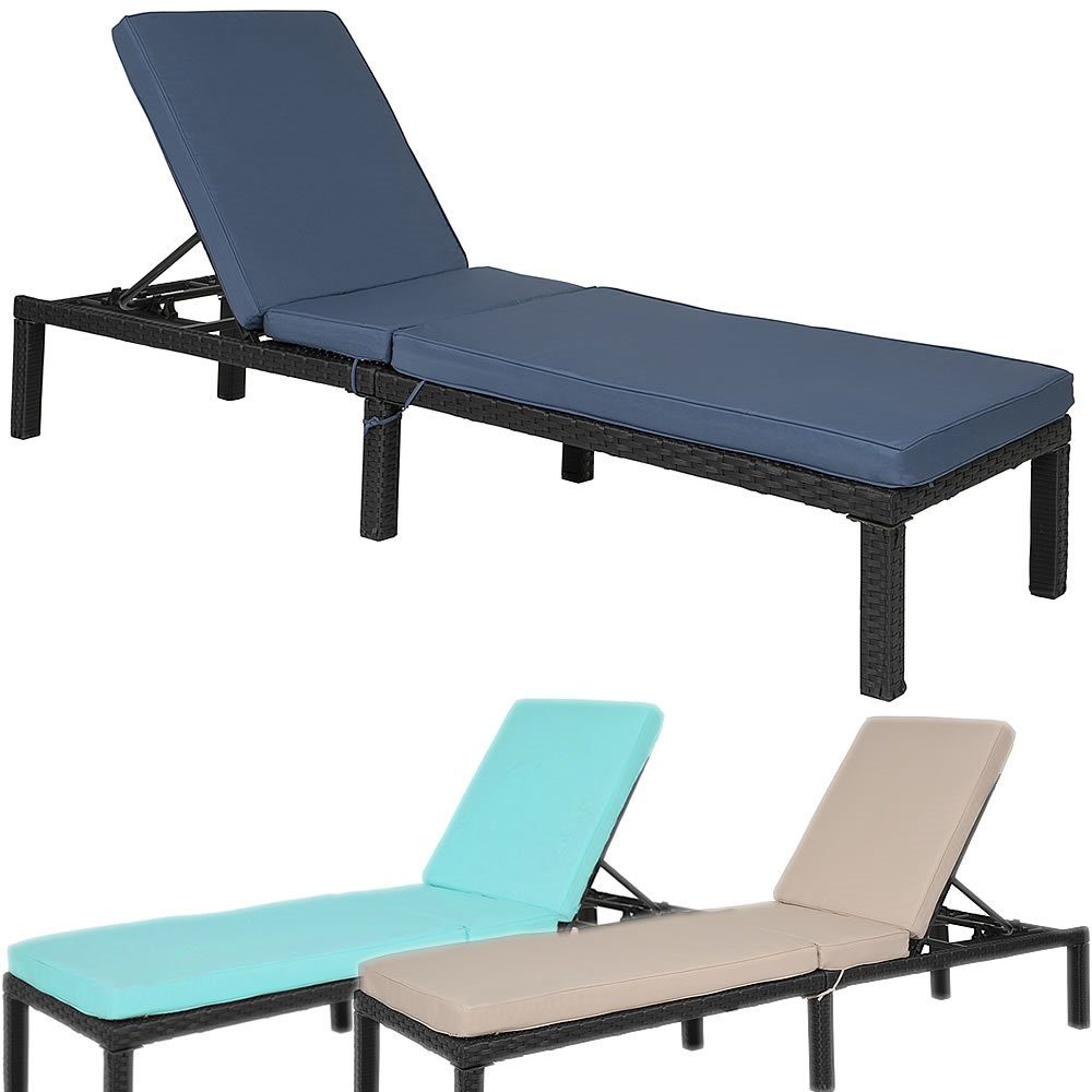 Melko Gartenliege Gartenliege Polyrattan Sonnenliege mit