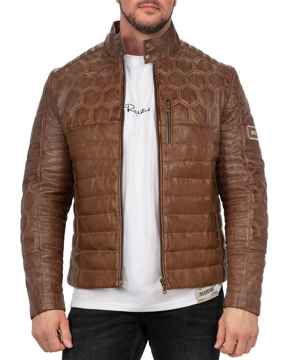 Reichstadt Lederjacke Herren Jacke Echtleder Cognac