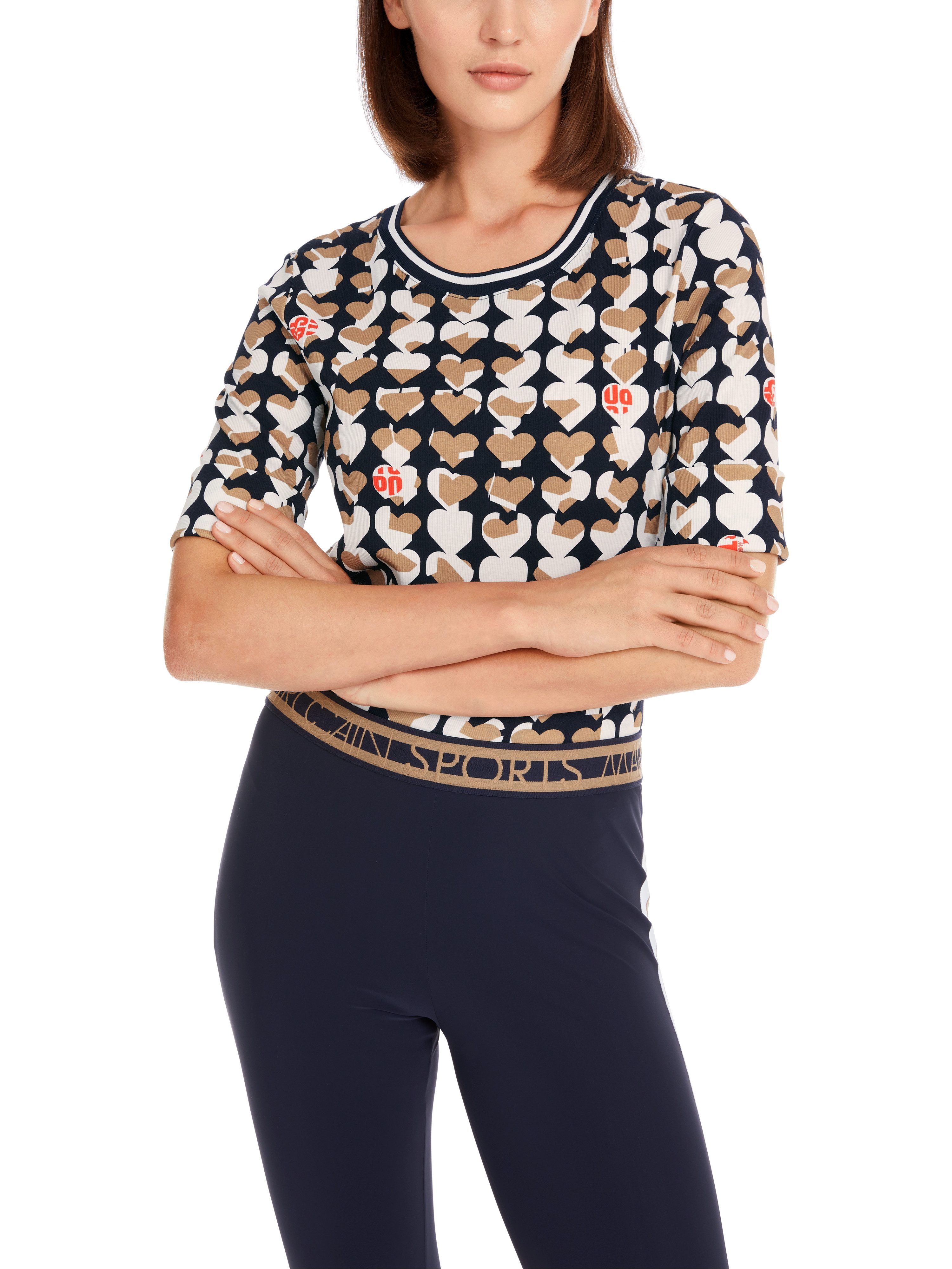 Marc Cain Rundhalsshirt 'Heartbreaker' Premium Damenmode