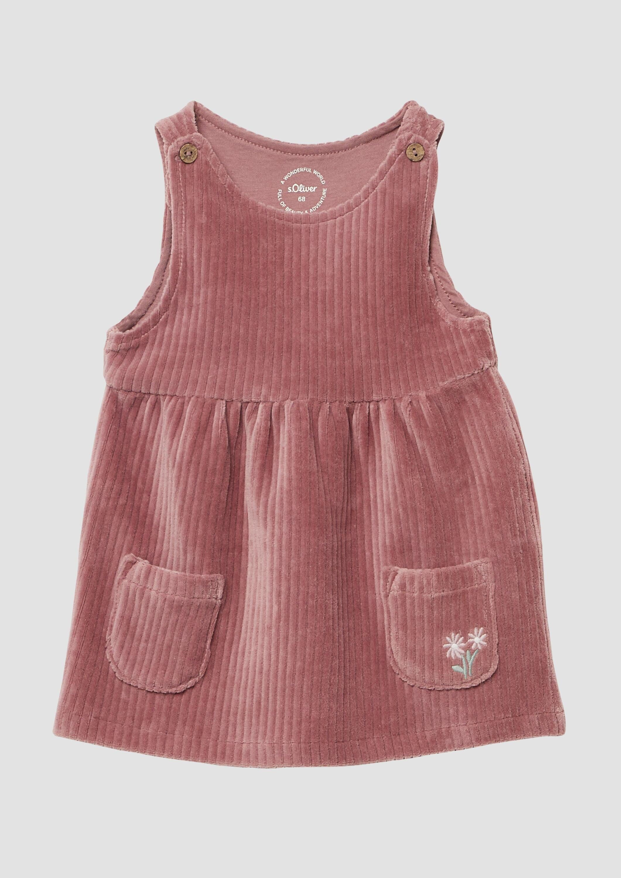 s.Oliver Minikleid Kleid Weiches Cord-Kleid mit