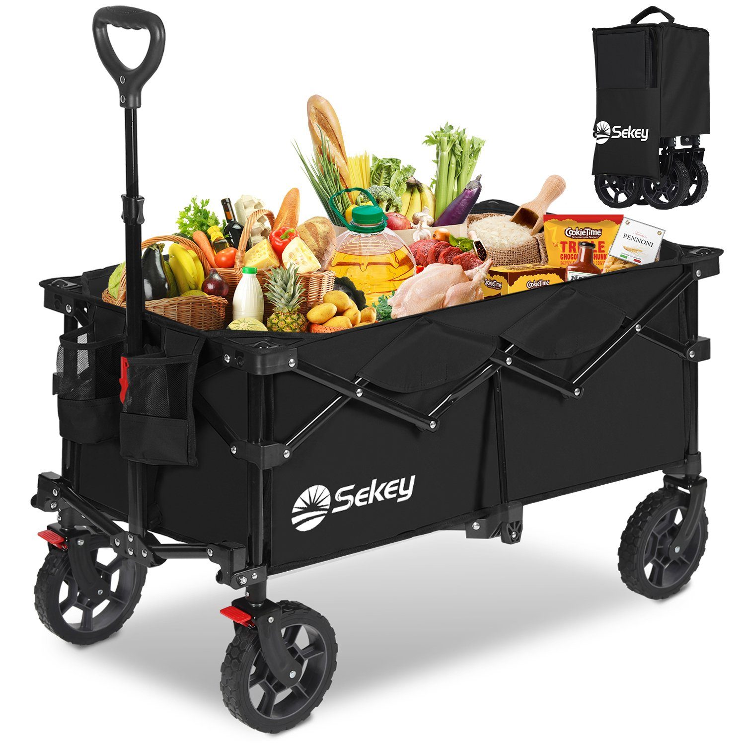 Sekey Bollerwagen Bollerwagen Faltbar Handwagen Belastbar