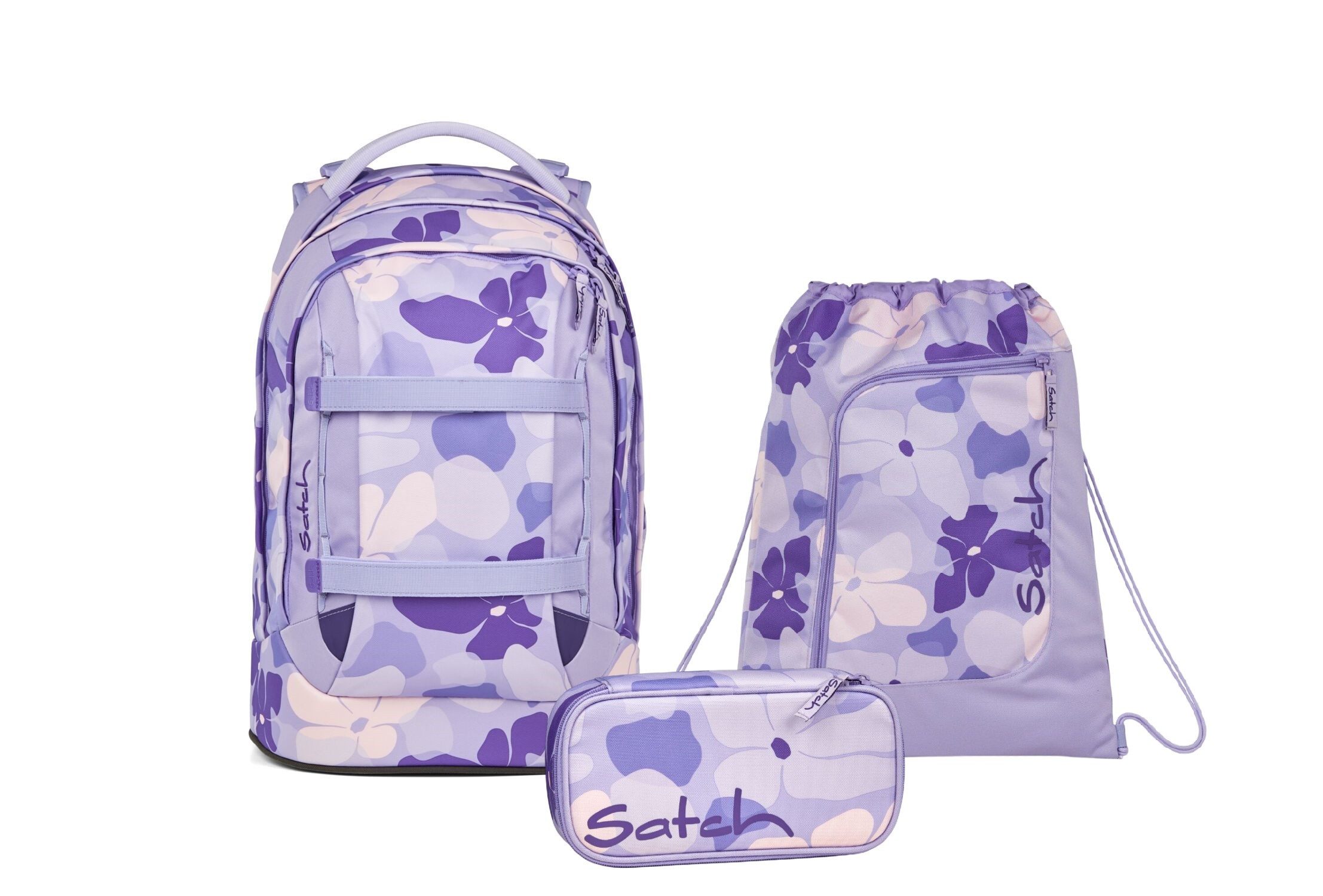 Satch Schulranzen Schulrucksack-Set PACK Lilac Blossom