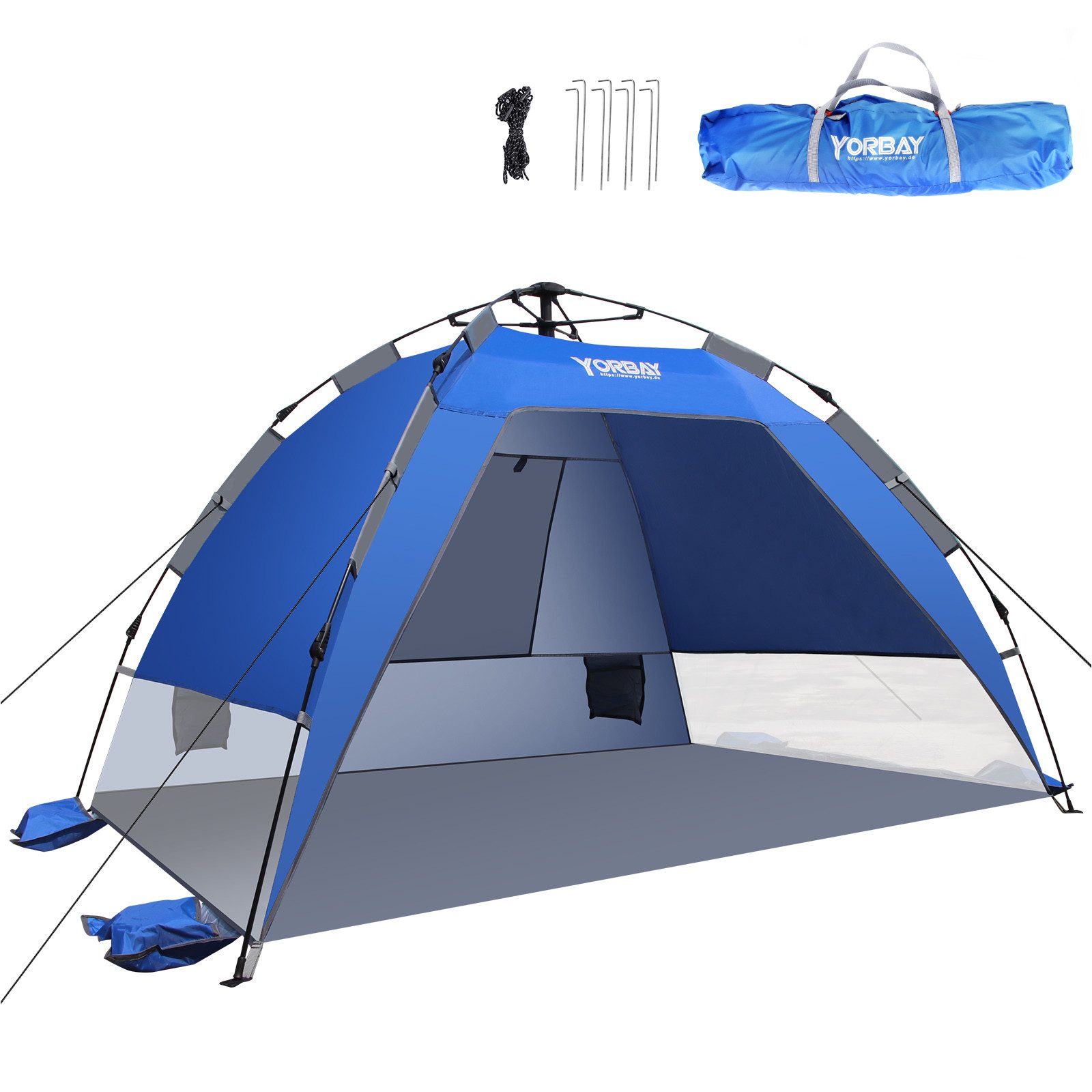 Yorbay Strandmuschel Automatik-Strandzelt Campingzelt mit UV-Schutz