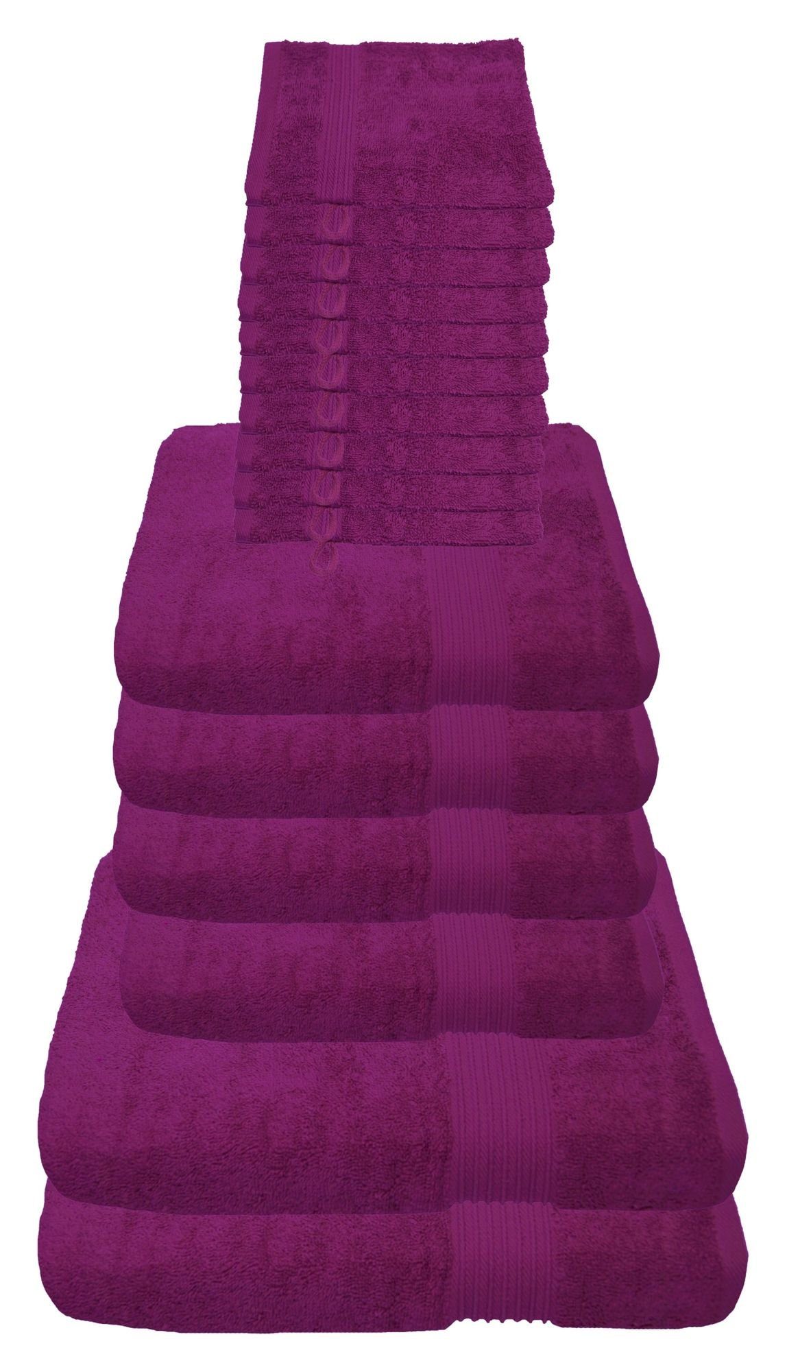 Julie Julsen Handtücher 16-Handtücher-Fuchsia, Baumwolle (16-St)