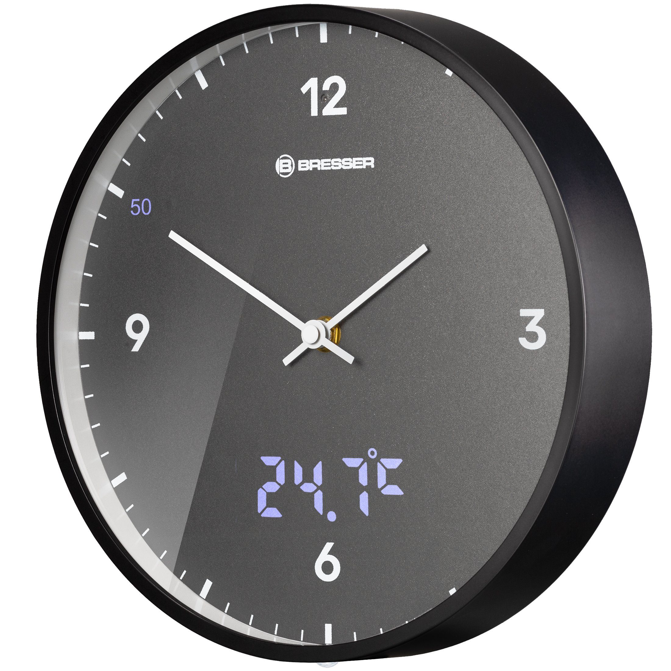 BRESSER Wanduhr MyTime LEDsec Wanduhr 24