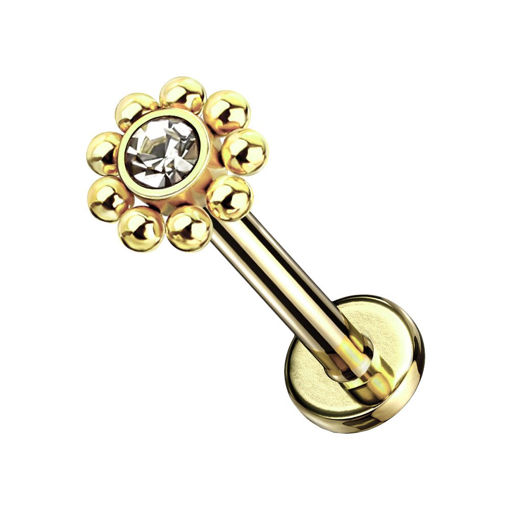 Taffstyle Piercing-Set Labret Monroe Piercing Zirkonia