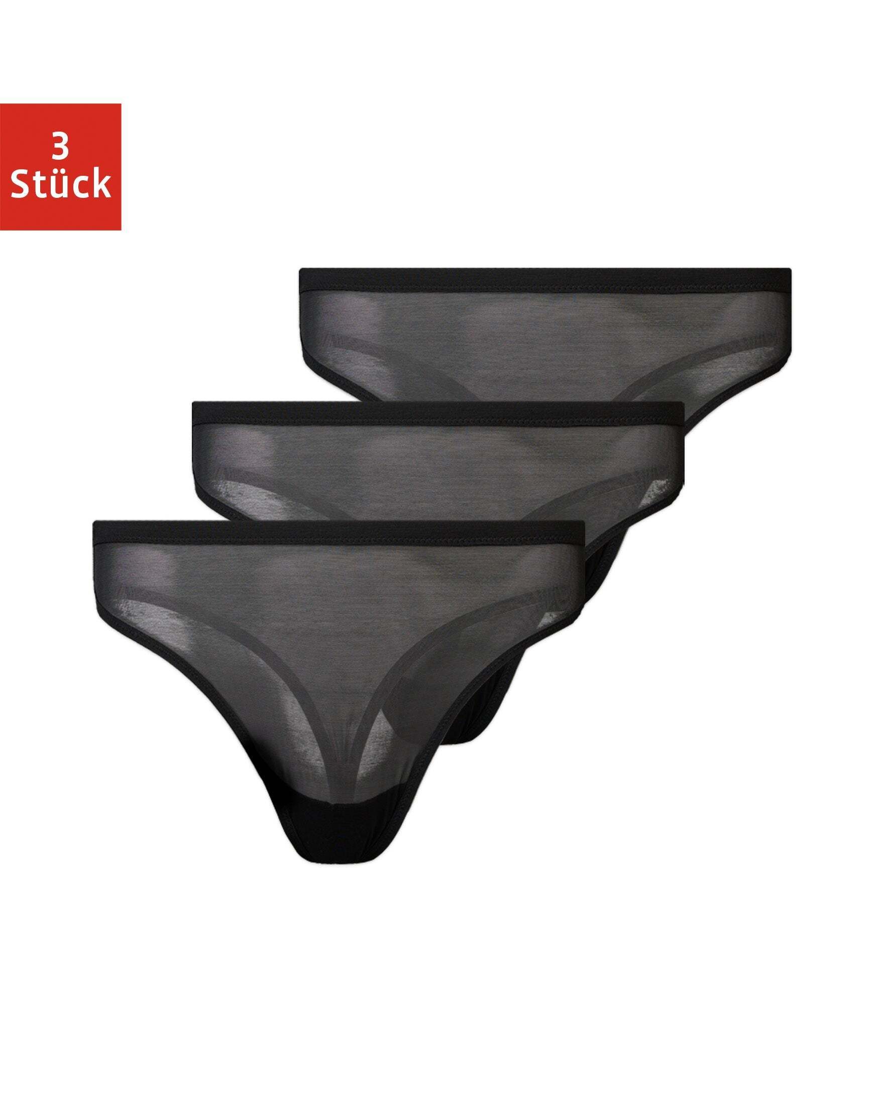 SNOCKS High-Waist-String Mesh Tanga (3-St., 3