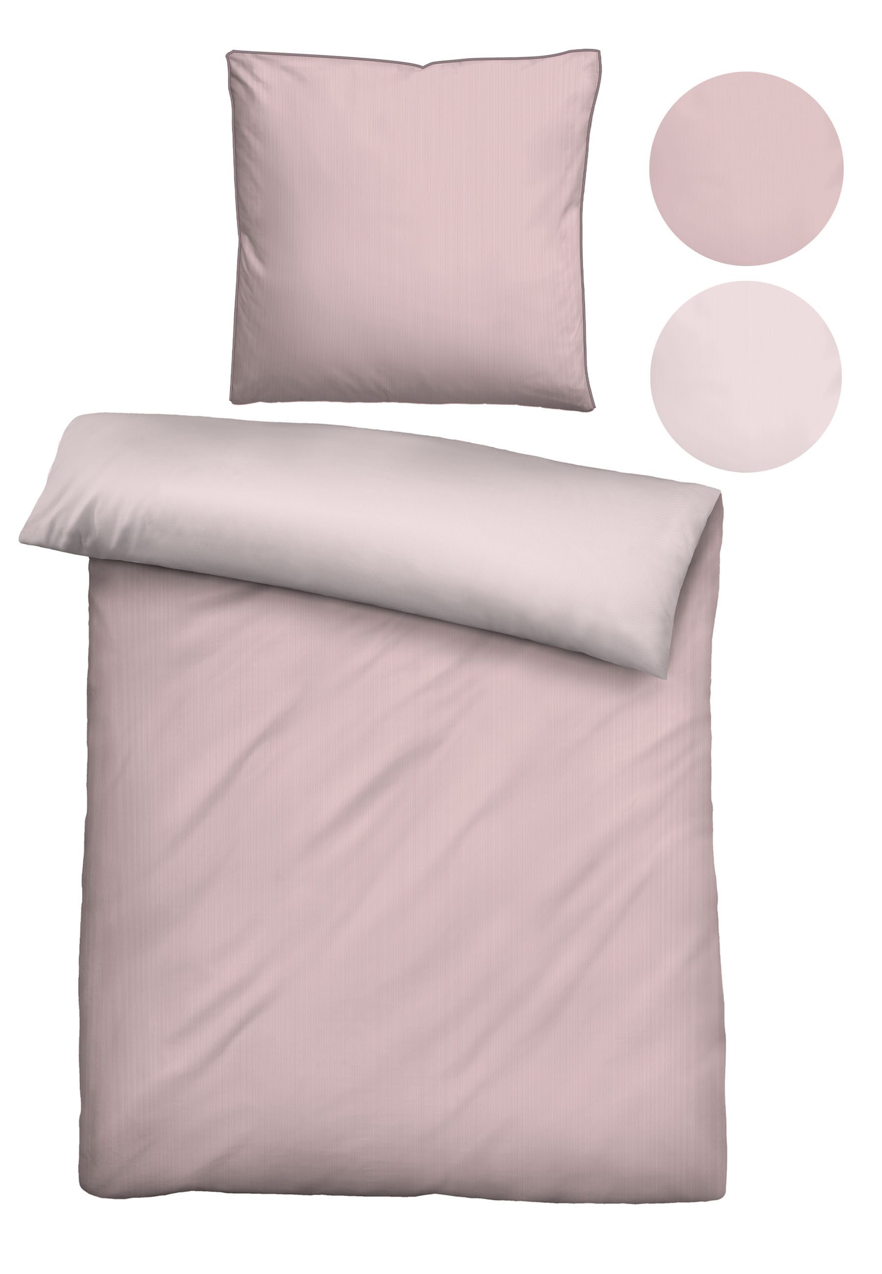 Biberna Wendebettwäsche Helena, Mako-Satin, 2 teilig,