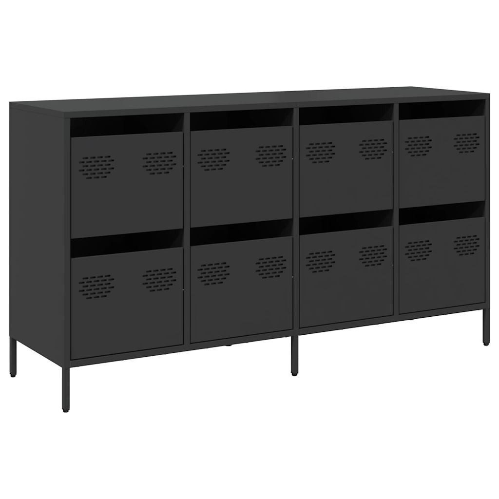 vidaXL Sideboard Sideboard Schwarz 135x39x73,5 cm
