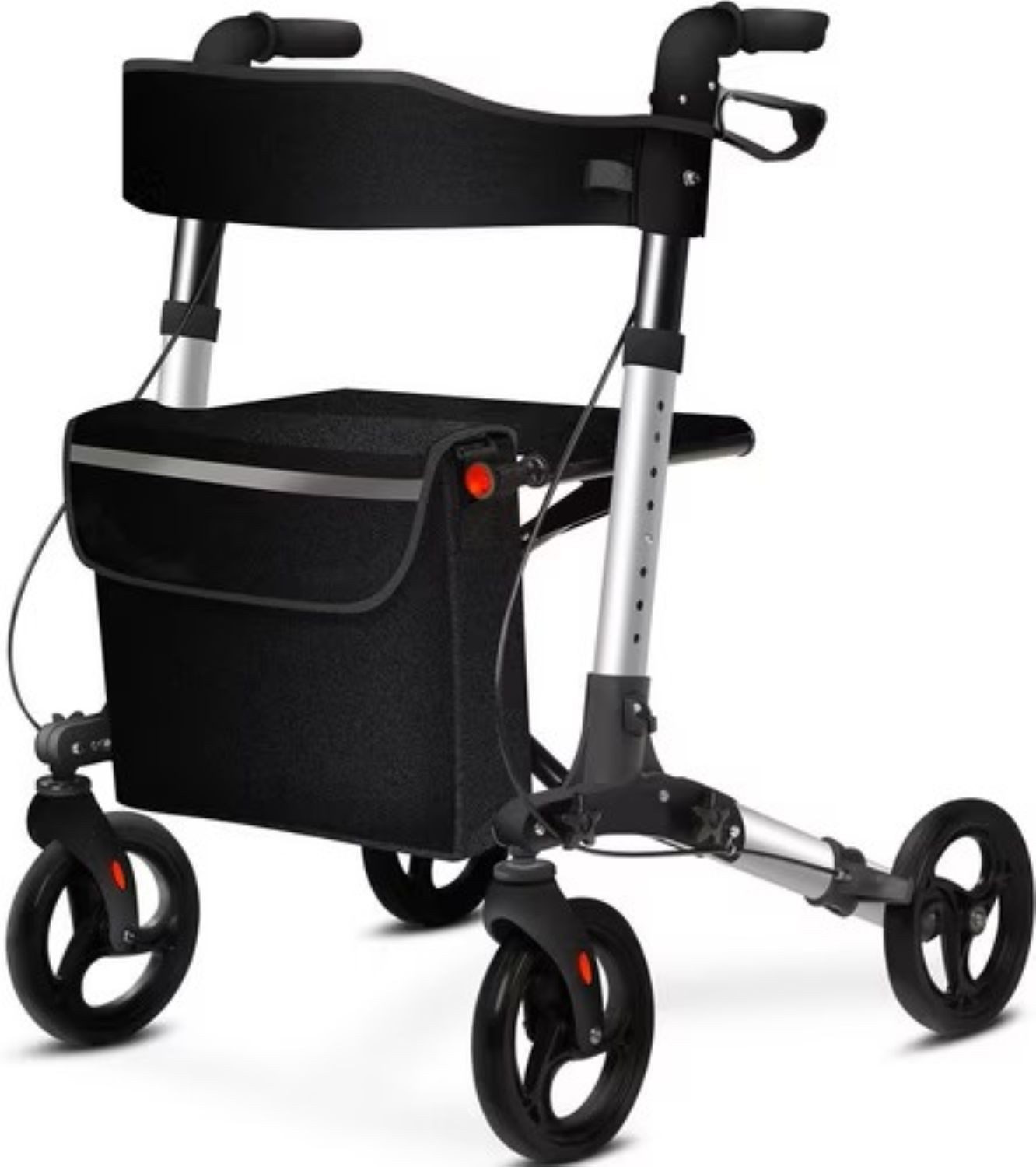 aktivshop Rollator 8-fach höhenverstellbar mit Stockhalter,