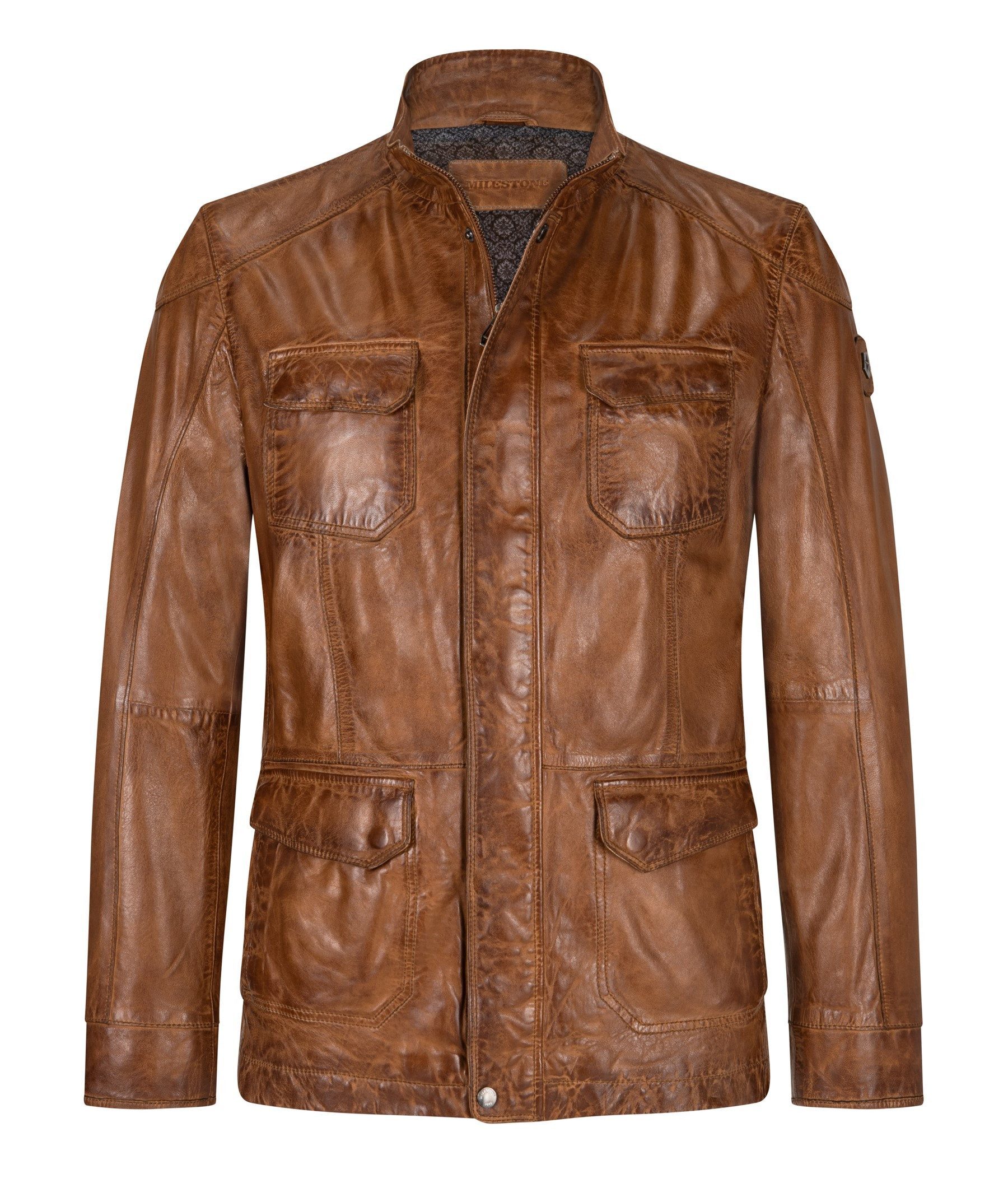 Milestone Lederjacke MS-Jose längere Herren Fieldjacket