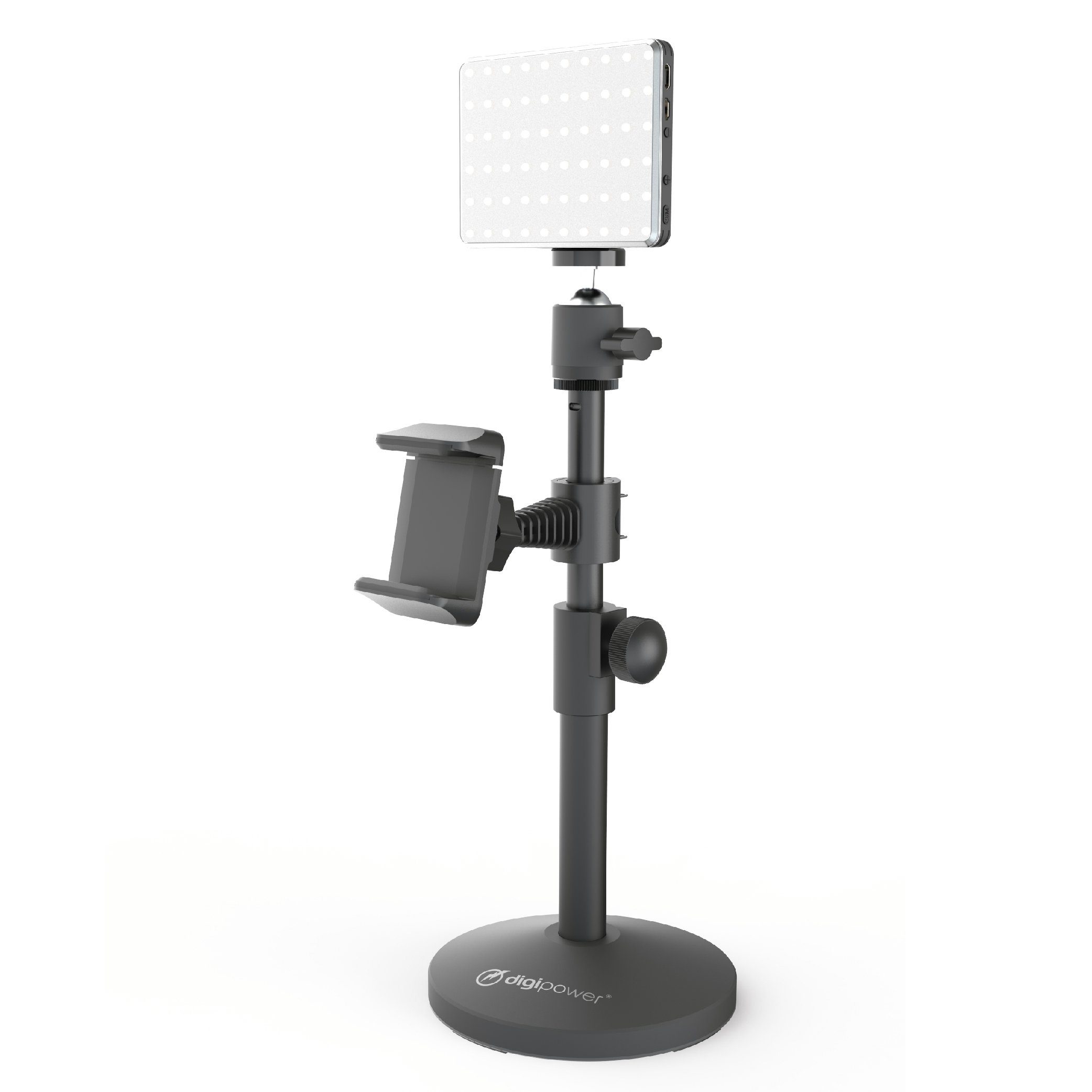 DigiPower Smartphone-Halterung Achiever Smartphone-Ständer, 60 LEDs,