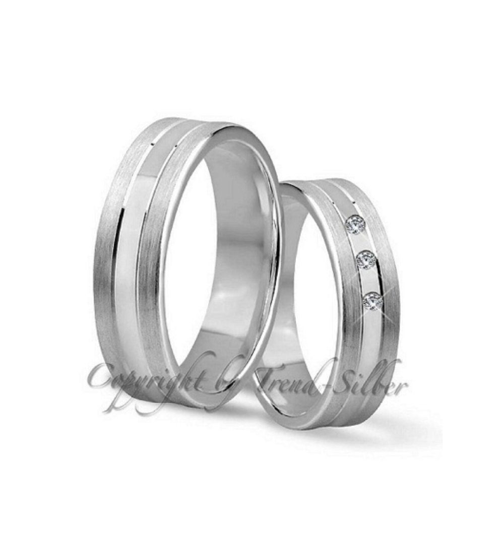 Trauringe123 Trauring Verlobungsringe Eheringe Silber mit