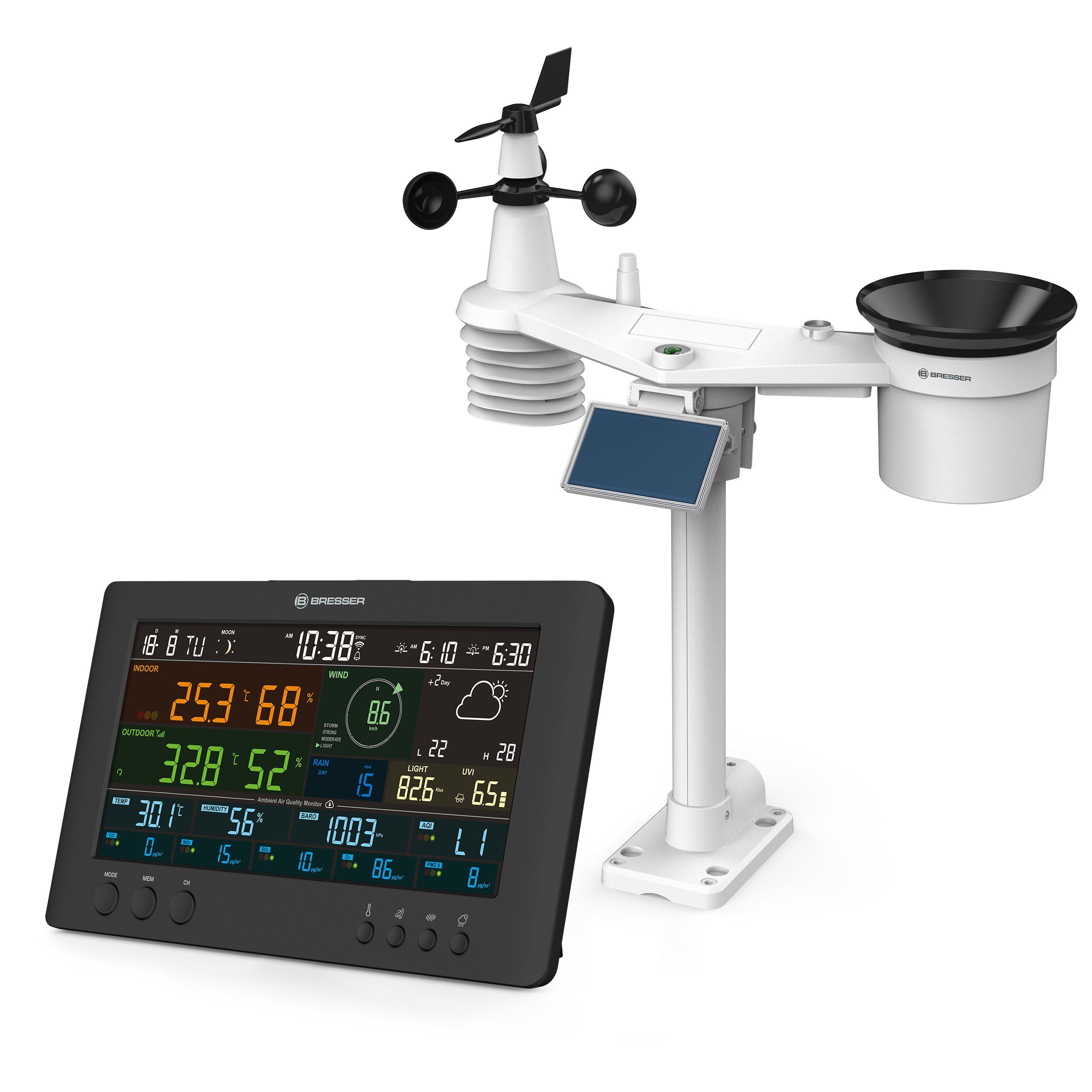 BRESSER BRESSER 7-in-1-Wetterstation Air-Mon Wetterstation