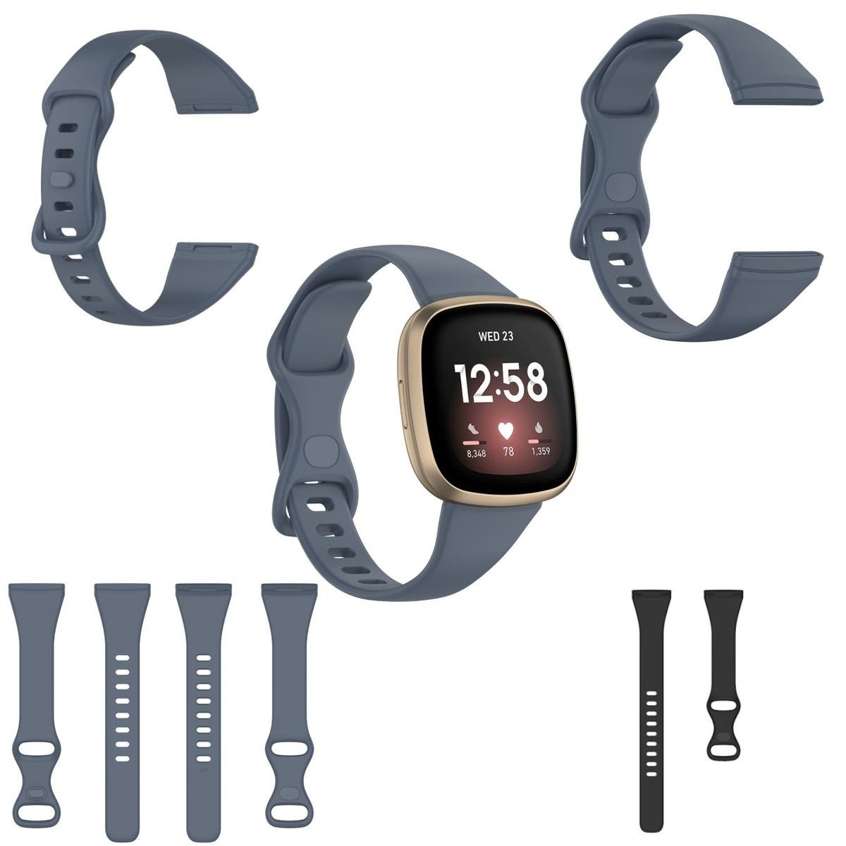 Wigento Smartwatch-Armband Für Fitbit Versa 4