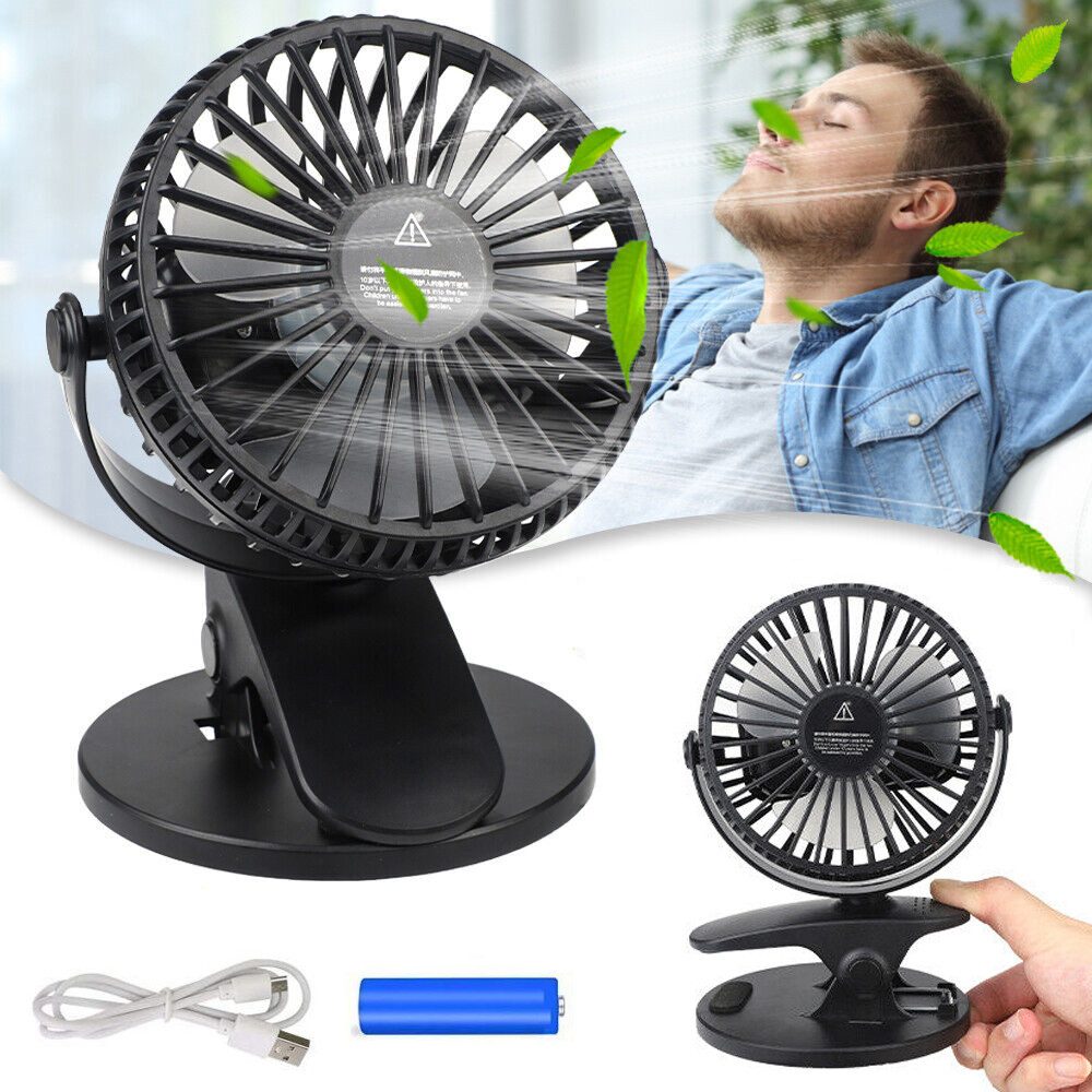 BlingBin Mini USB-Ventilator Clip Ventilator Tischventilator