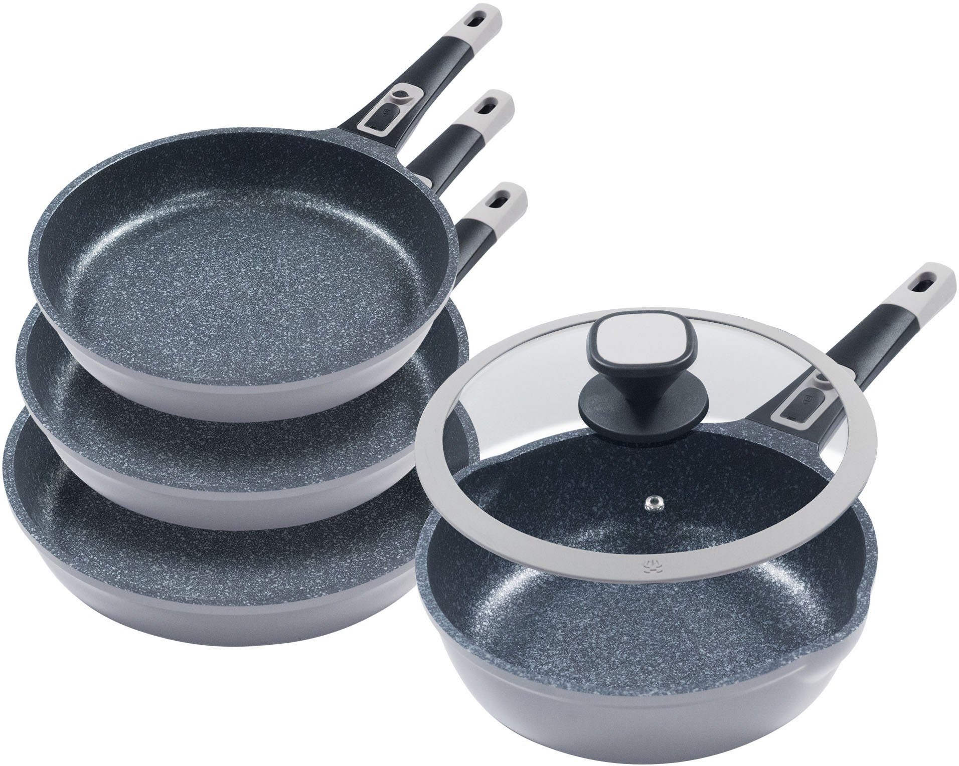 KING Pfannen-Set Moonscape, Aluminiumguss (Set, 5-tlg.,