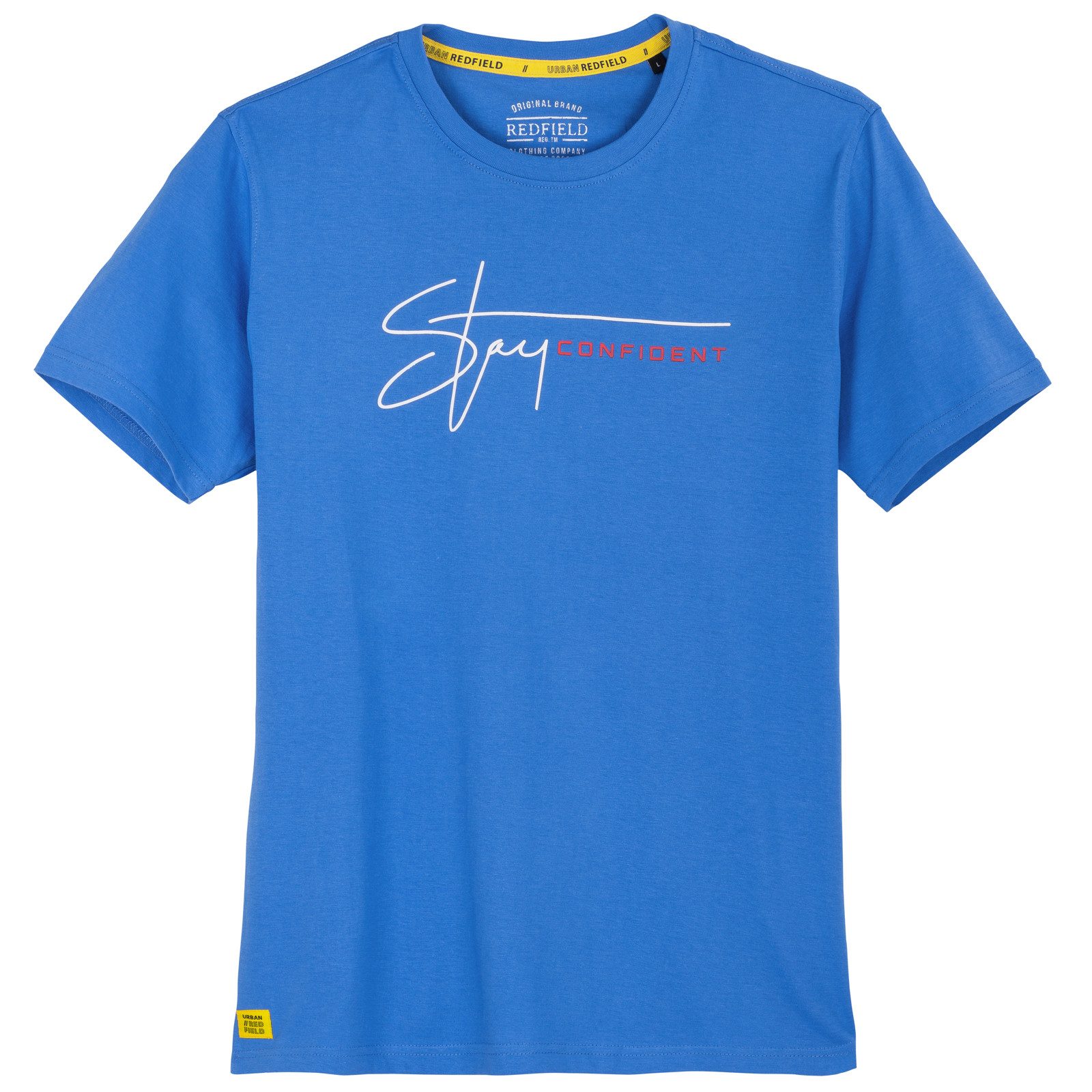 redfield Rundhalsshirt Redfield Übergrößen T-Shirt blau