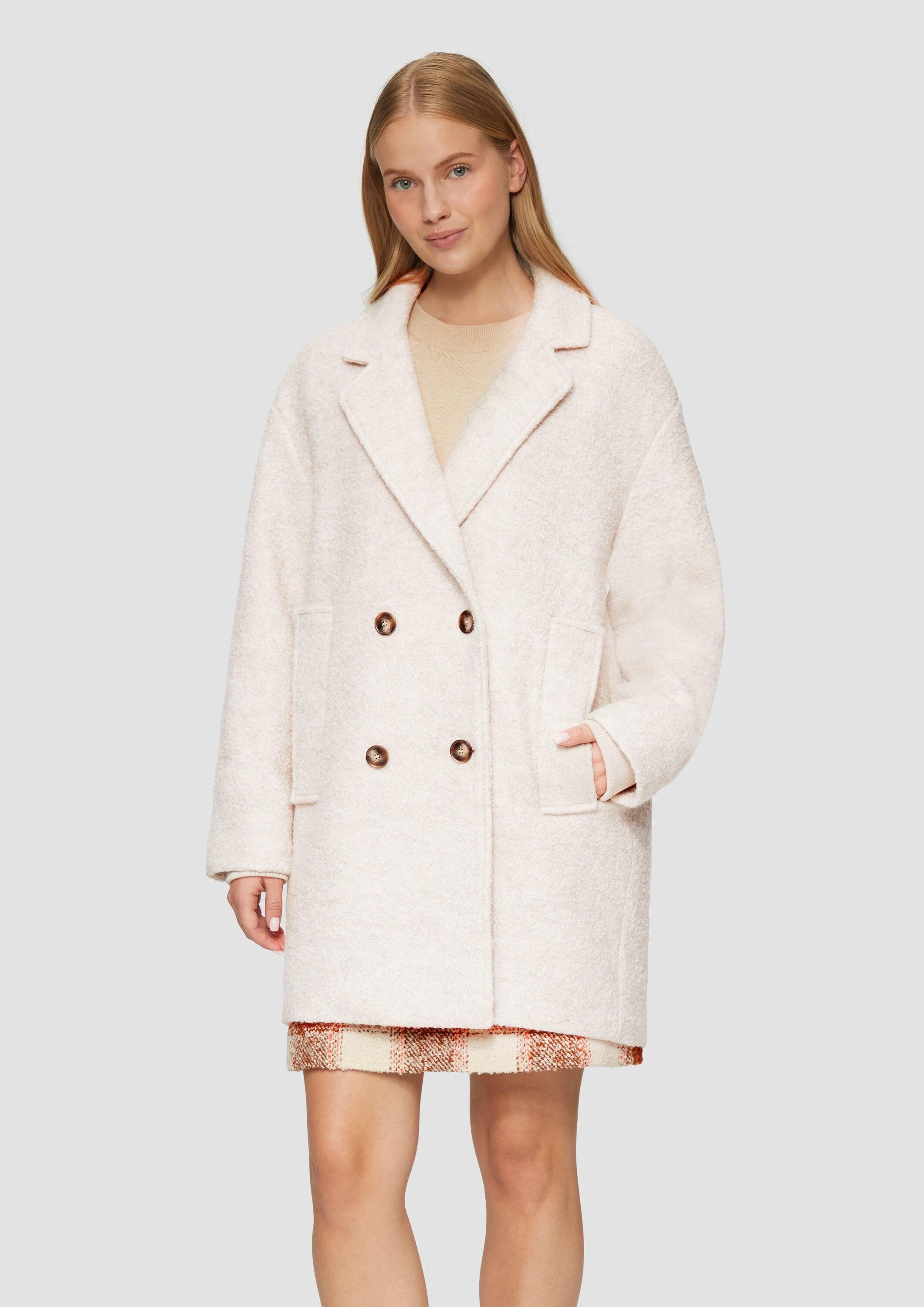 s.Oliver Funktionsmantel Outdoor-Mantel Bouclé-Mantel im Relaxed