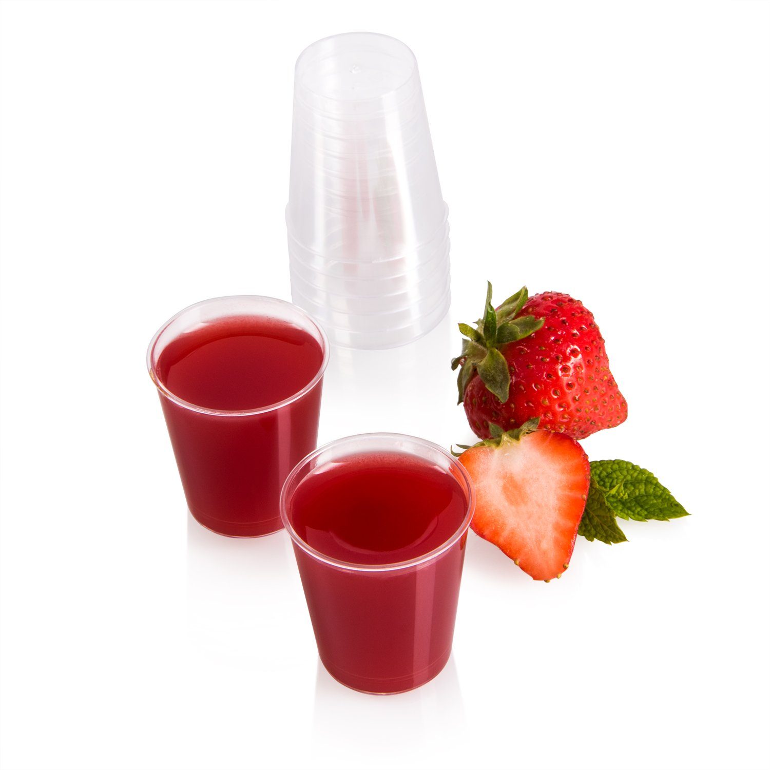 Vivaloo Schnapsglas Wiederverwendbare, Kunststoff, 2cl mit