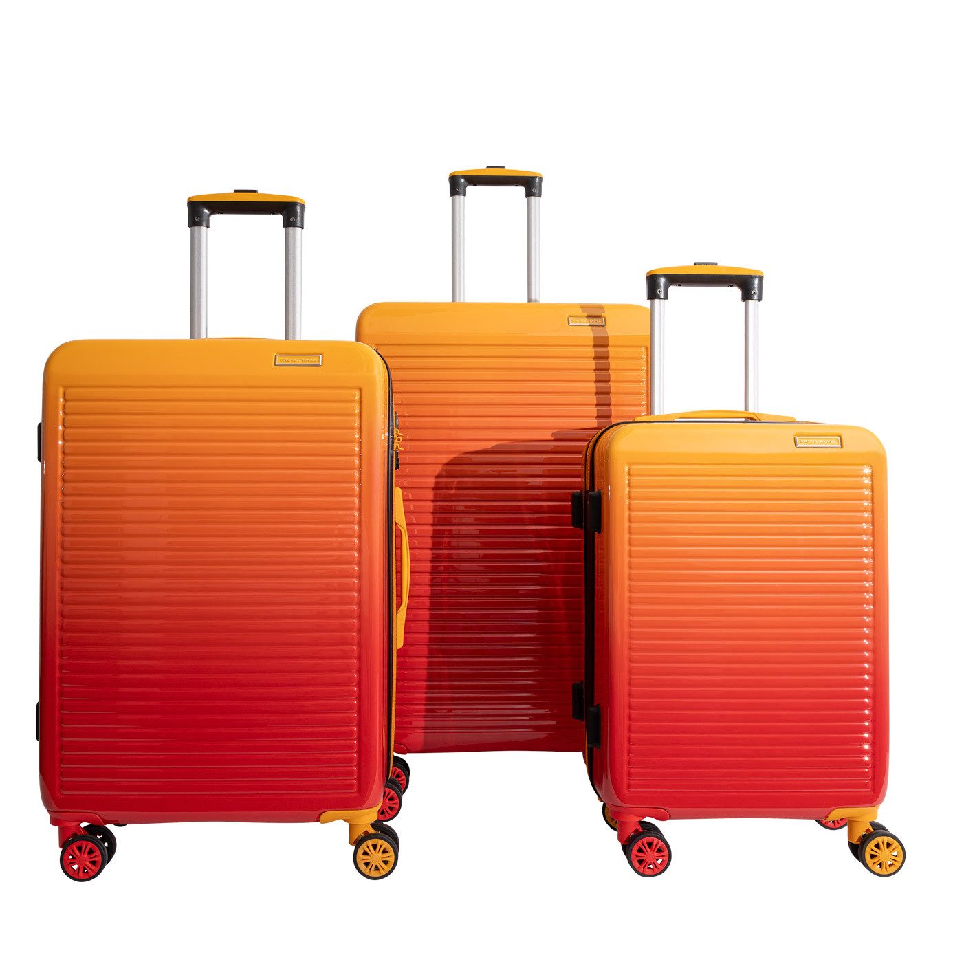 Crosstravel Kofferset Rainbow, 4 Rollen, (3