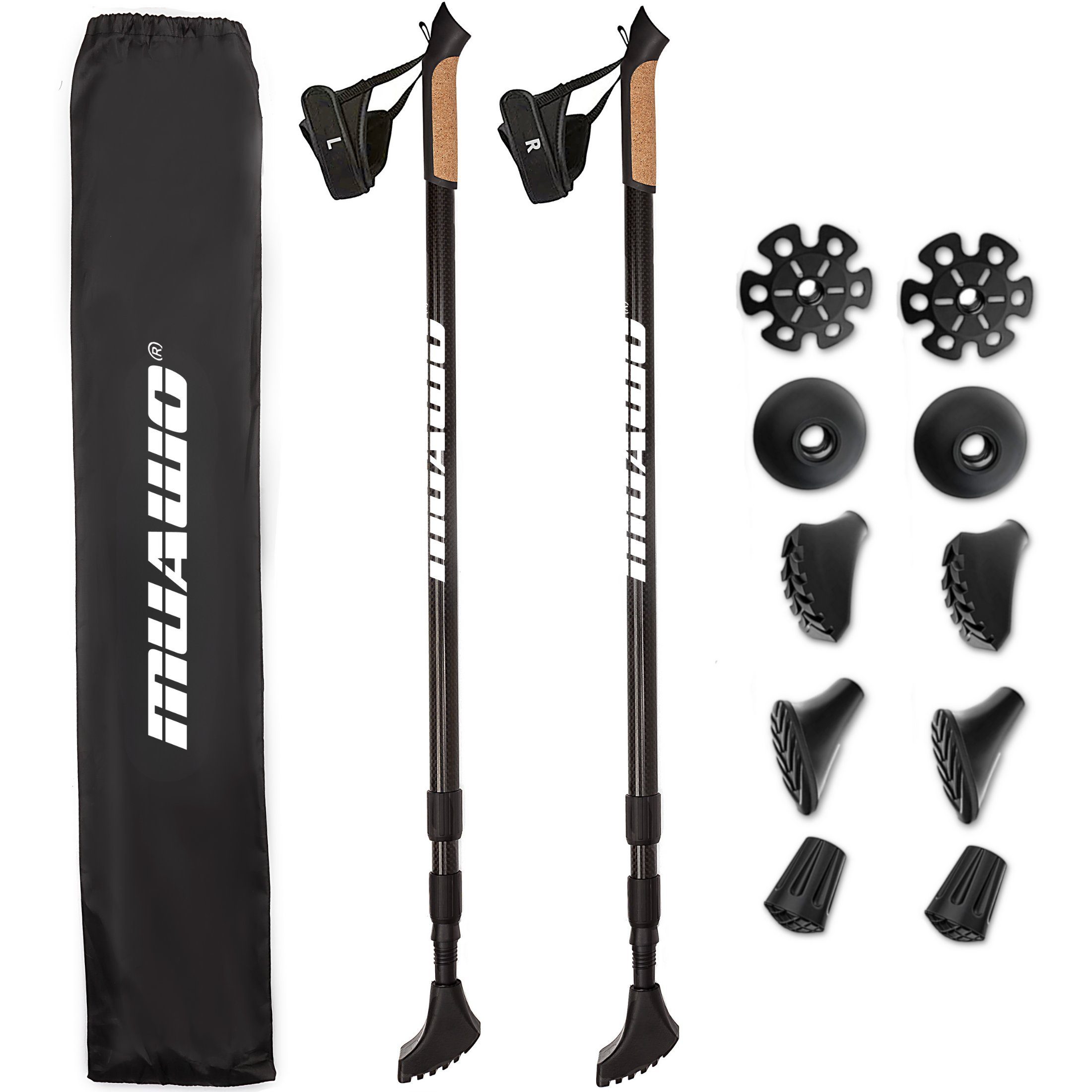 Muawo Nordic-Walking-Stöcke Premium Carbon Walking Stock
